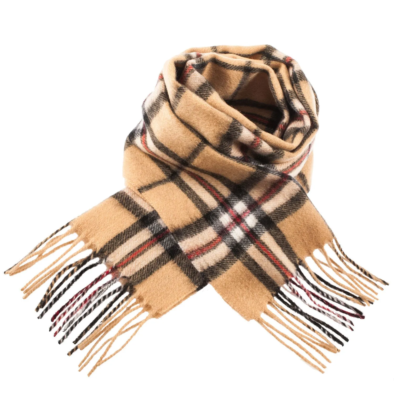 Edinburgh 100% Lambswool Scarf  Thomson Camel