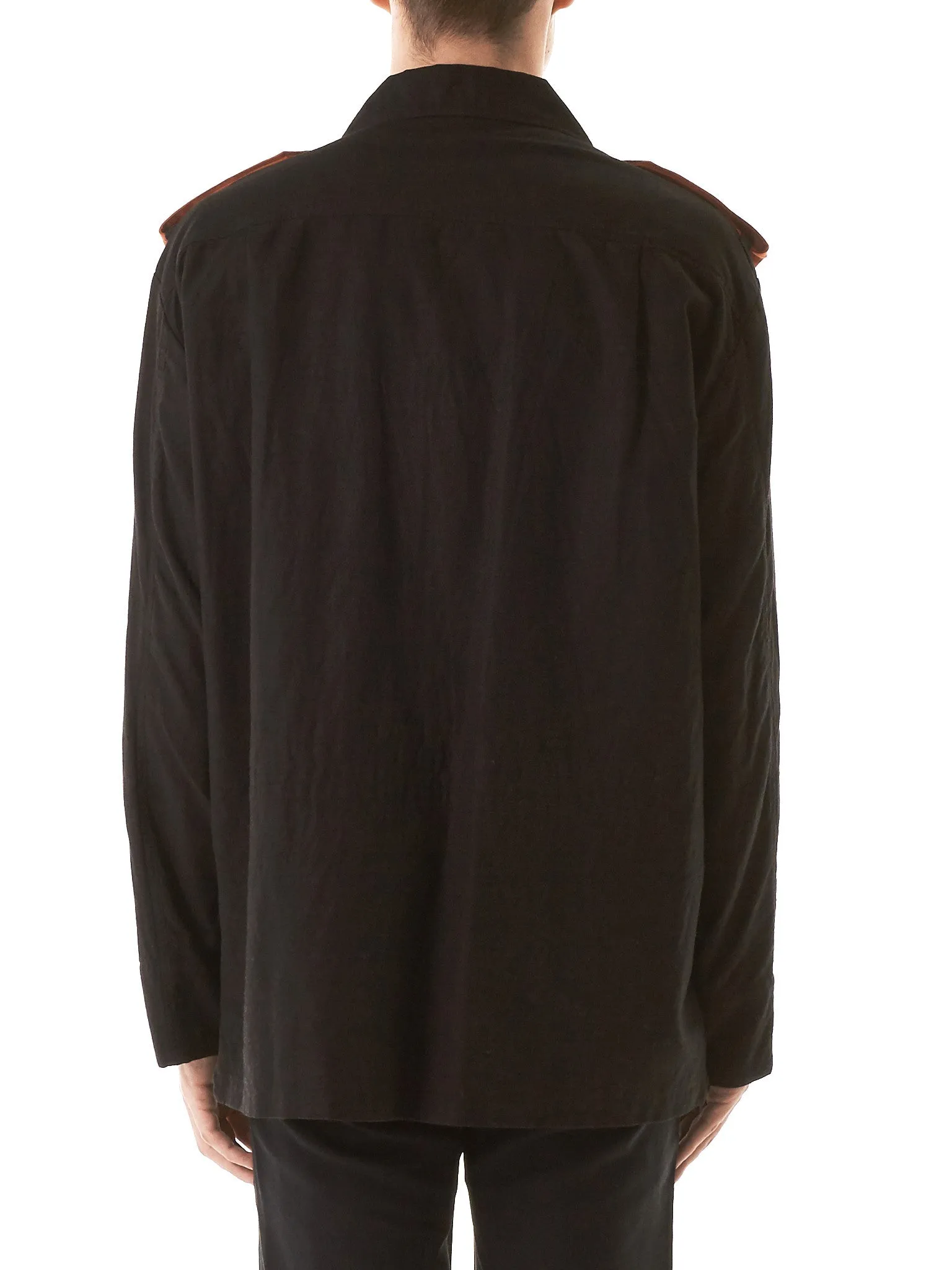 Embroidered Buttoned Shirt (CD17S-0214-BLACK)