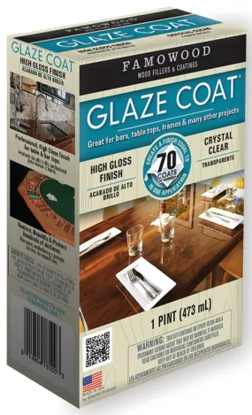 Famowood 5050060 Glaze Epoxy Coating, Liquid, Slight, Clear, 1 pt, Container :PINT: QUANTITY: 1