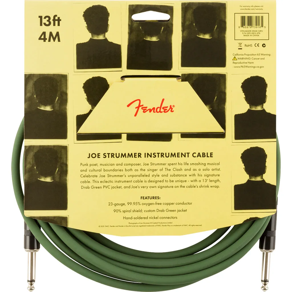 Fender - Strummer Pro 13' Instrument Cable, Drab Green