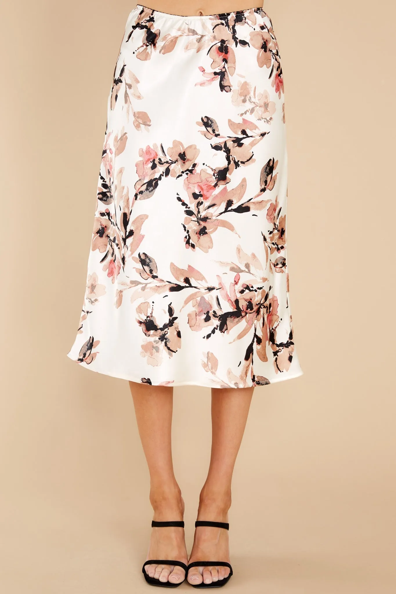 Forsythia Cream Black Skirt