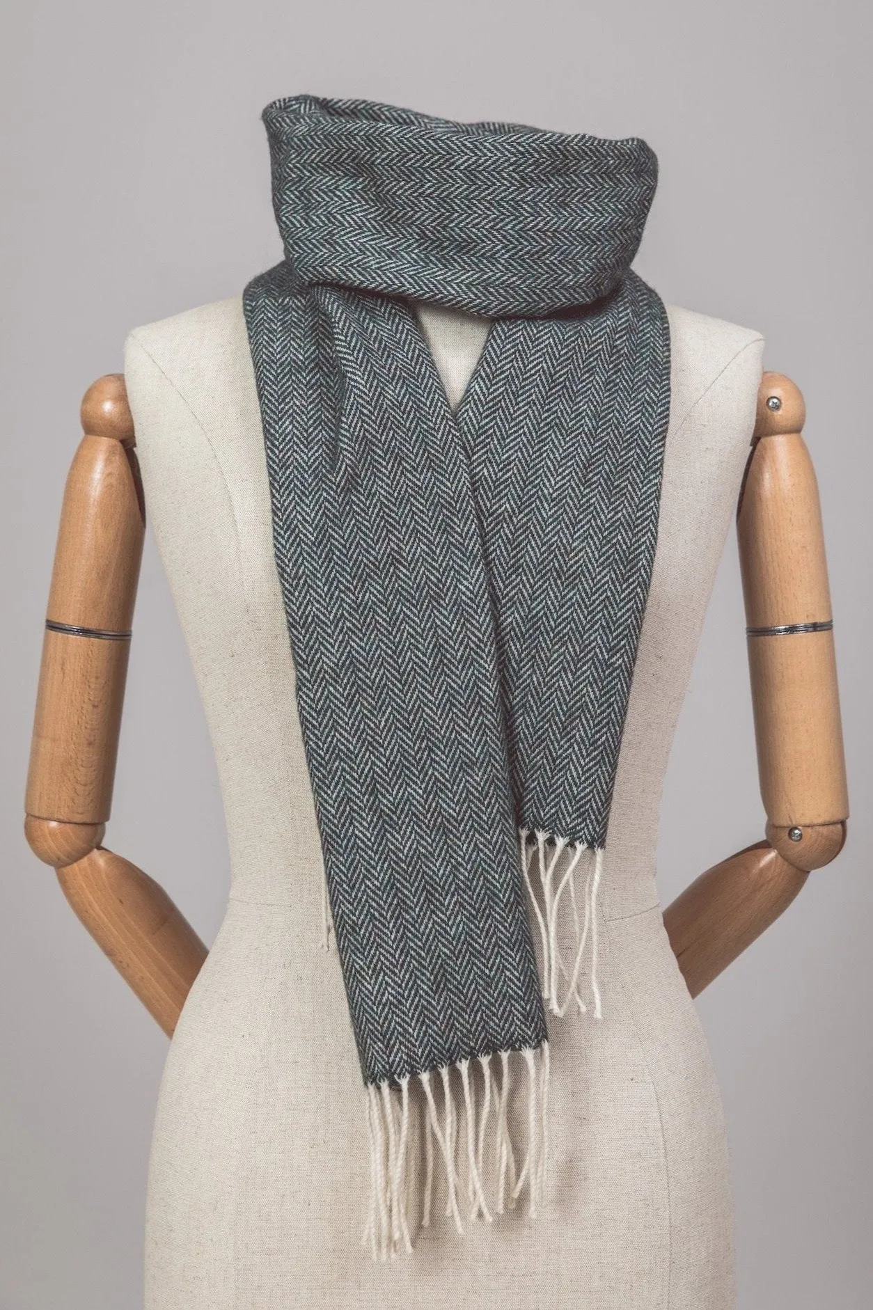 Foxford  Lambswool Scarf | Mallard Green