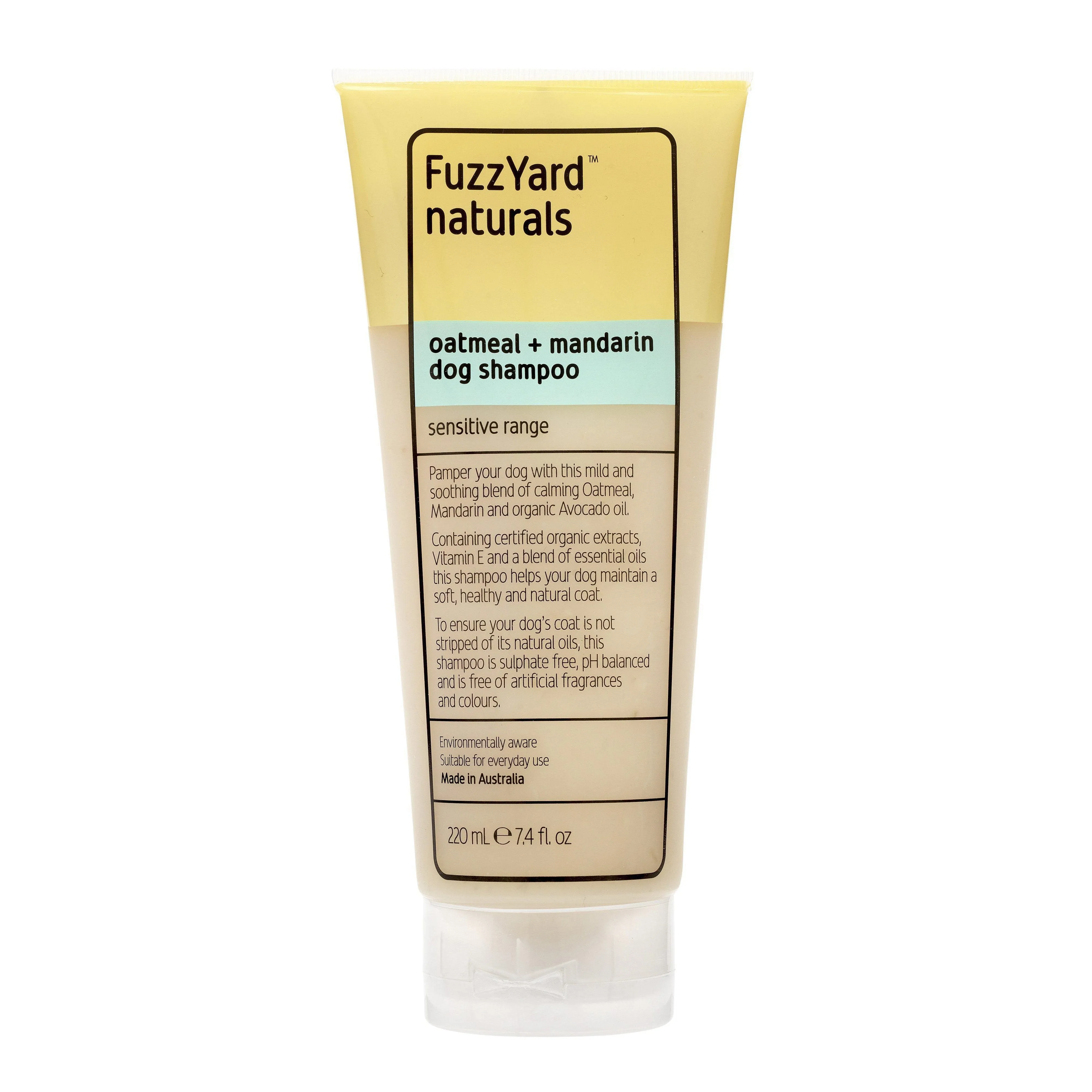 FuzzYard Naturals Sensitive Dog Shampoo 220ml