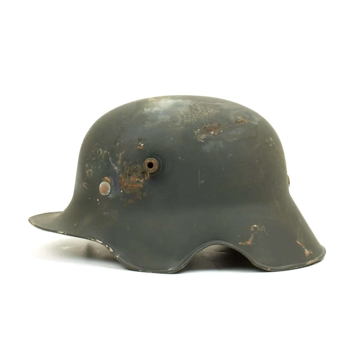 German WWI M18 Steel Ear Cut Out Cavalry Steel Helmet- Grade 2