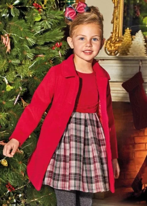 Girls Red Traditional Mouflon Coat | Mayoral