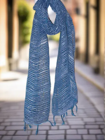 Handwoven Open Weave Cotton Scarf - Allure