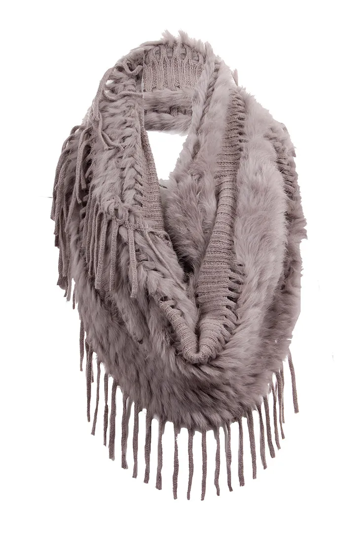 Infinity Rabbit Fur Scarf