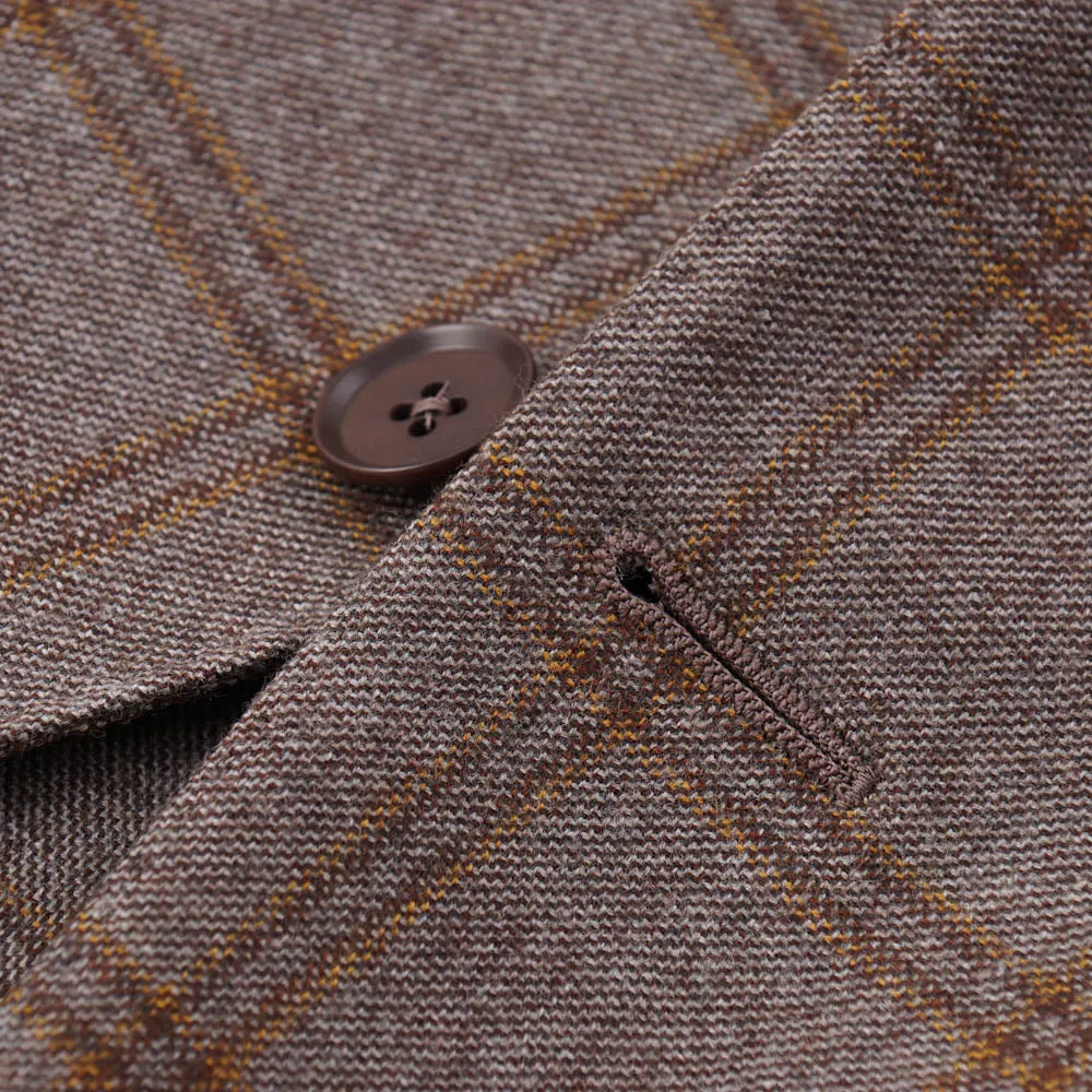 Isaia 'Tenero' Slim-Fit Brown Check Sport Coat