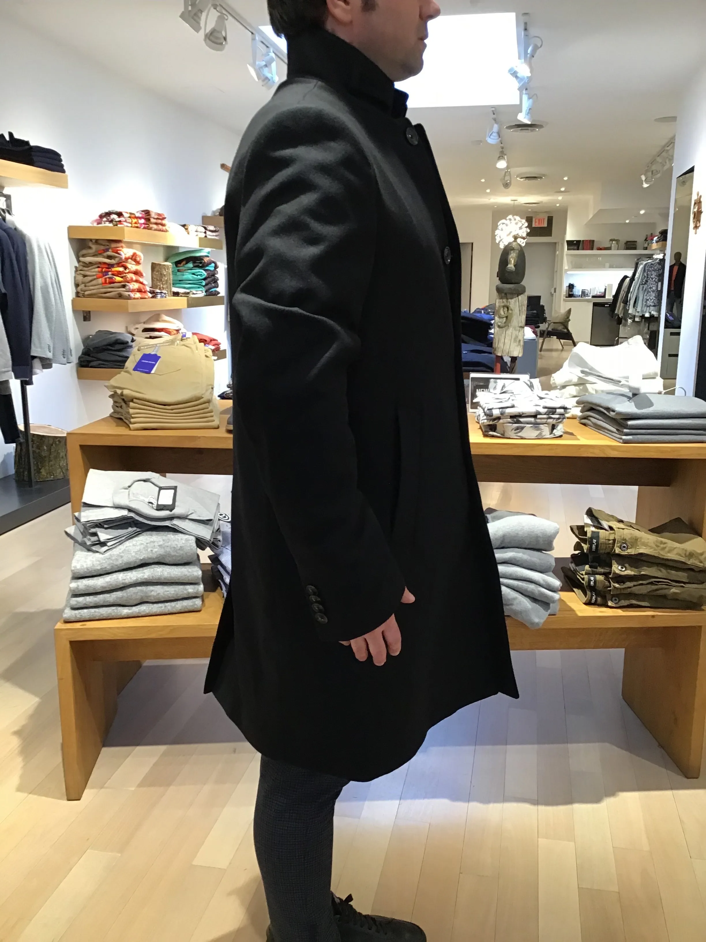 J. LINDEBERG Holger Wool Coat | Black