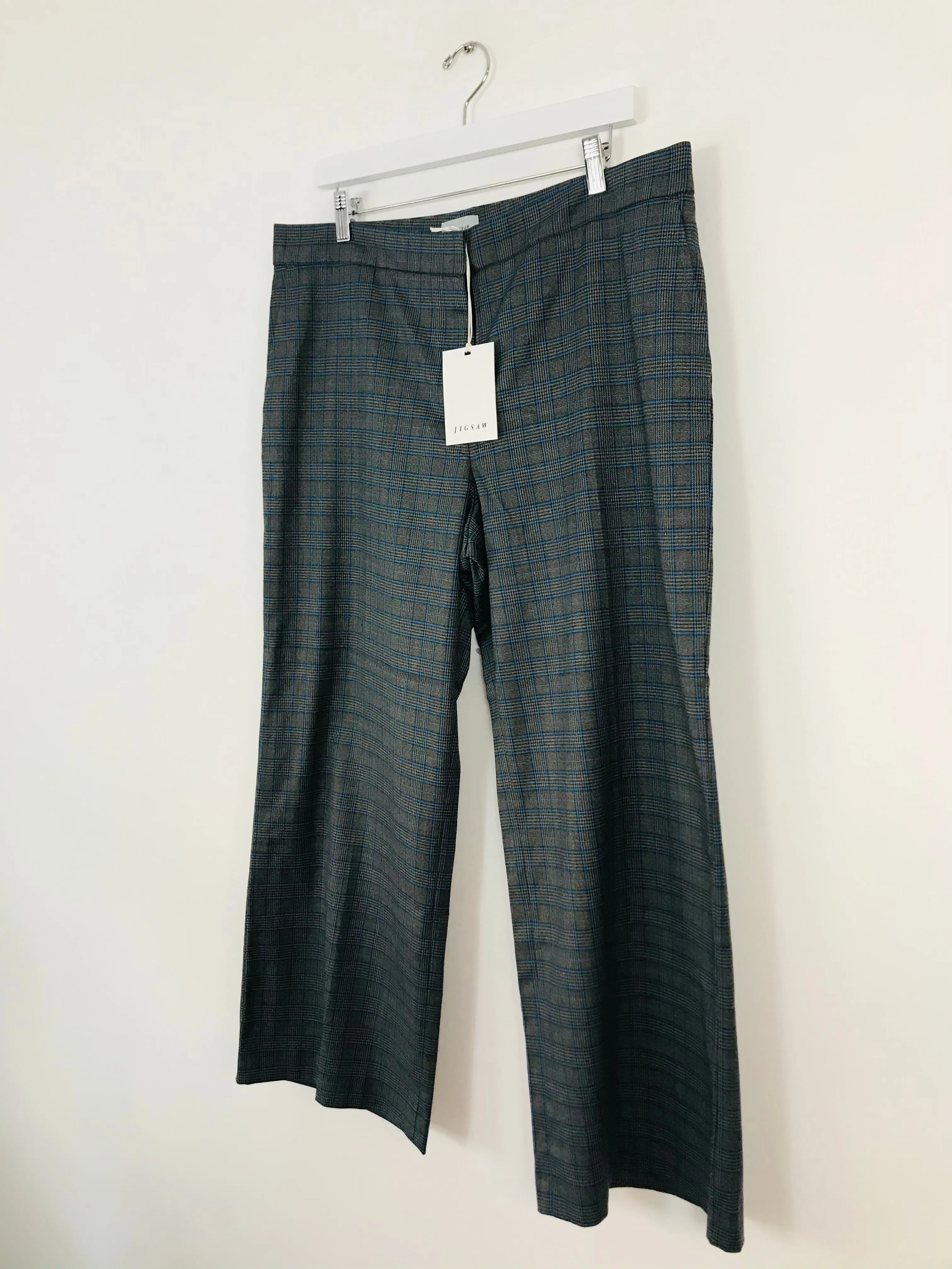 Jigsaw Women’s Check Tartan Wide Leg Culottes NWT | UK16 | Grey