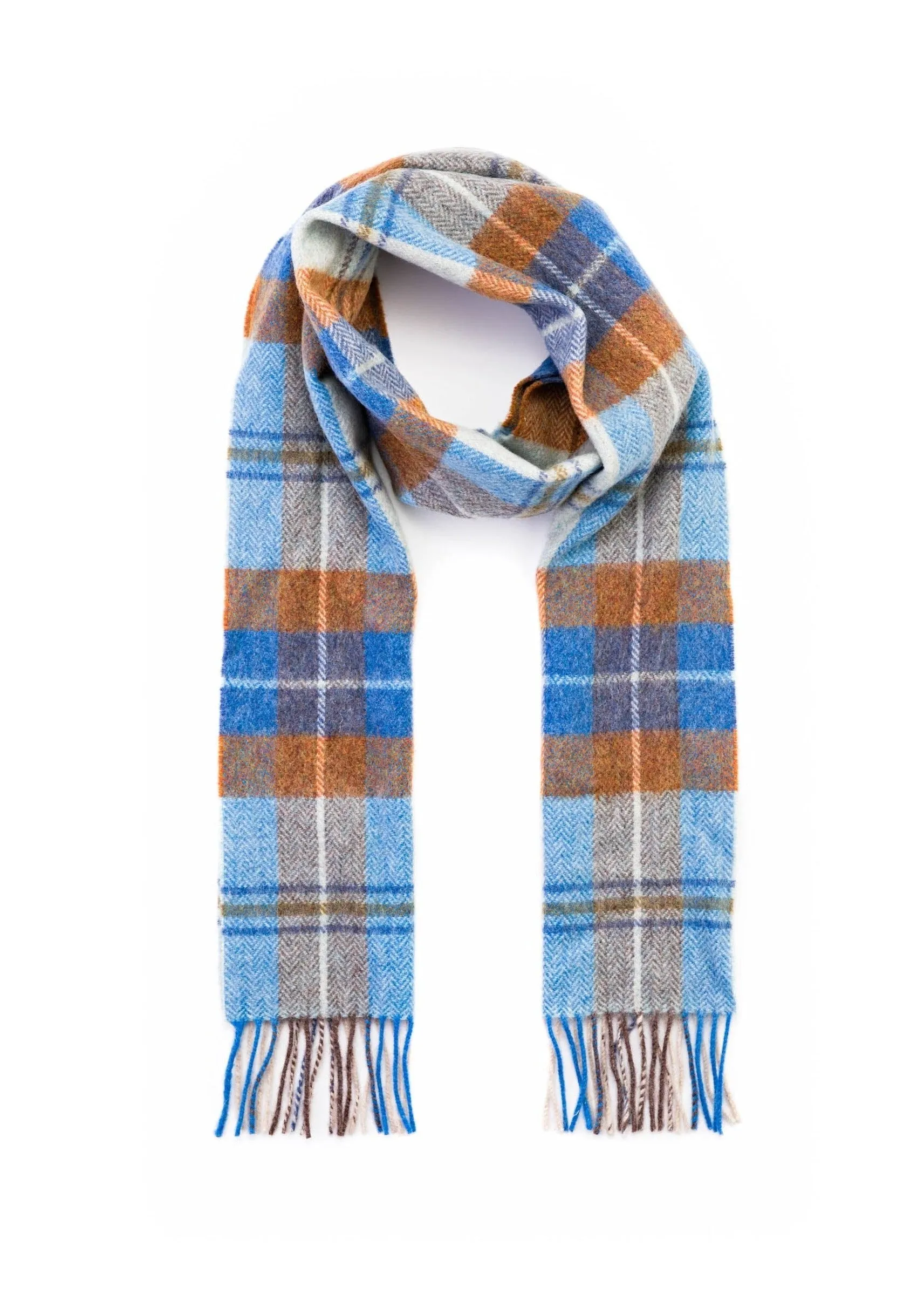 John Hanly Scarf | Blue Grey Rust