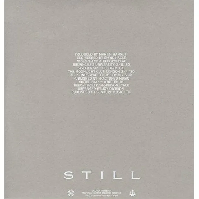 Joy Division: Still: 2LP 180g Black Vinyl