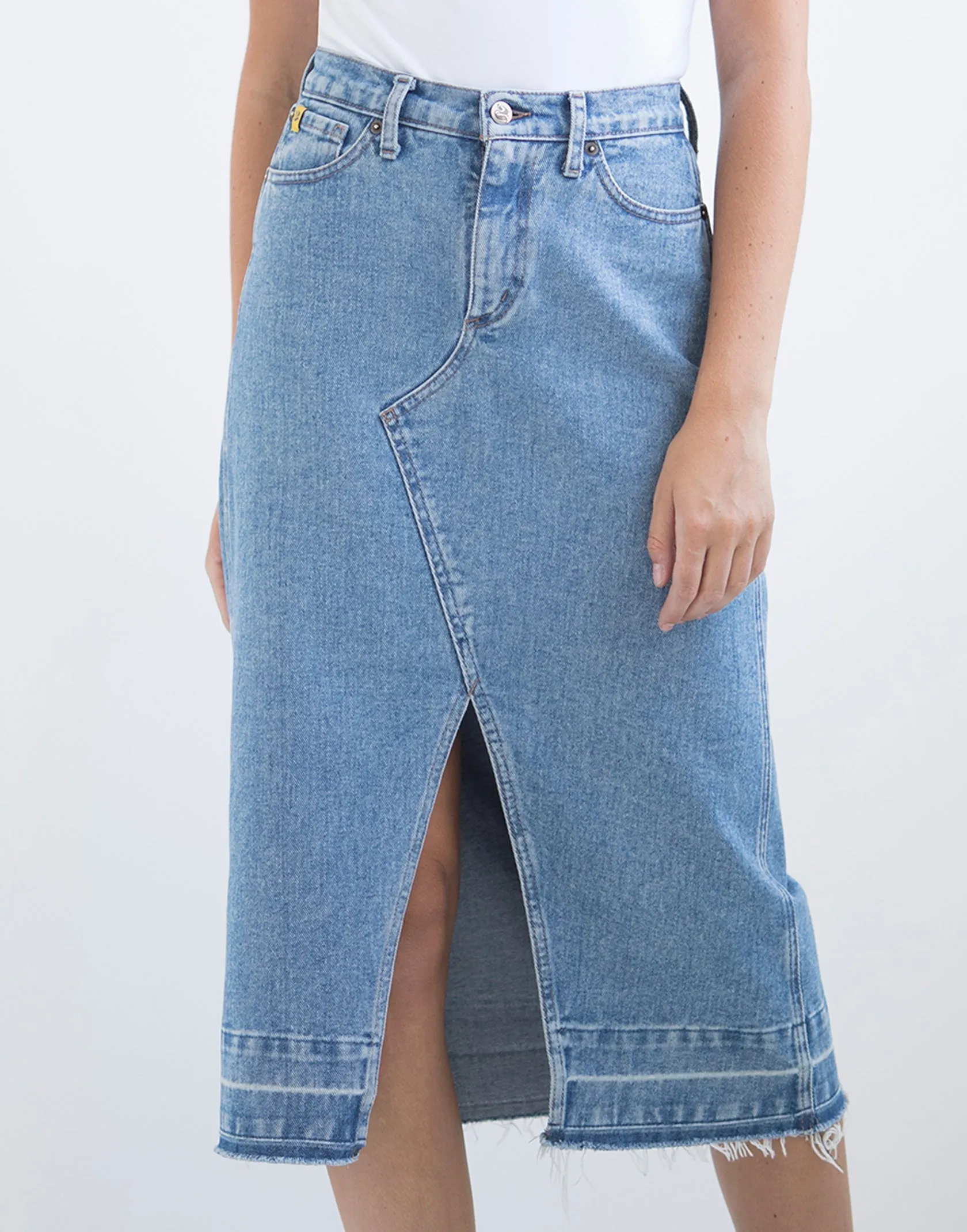 Jude High Rise Jean Skirt