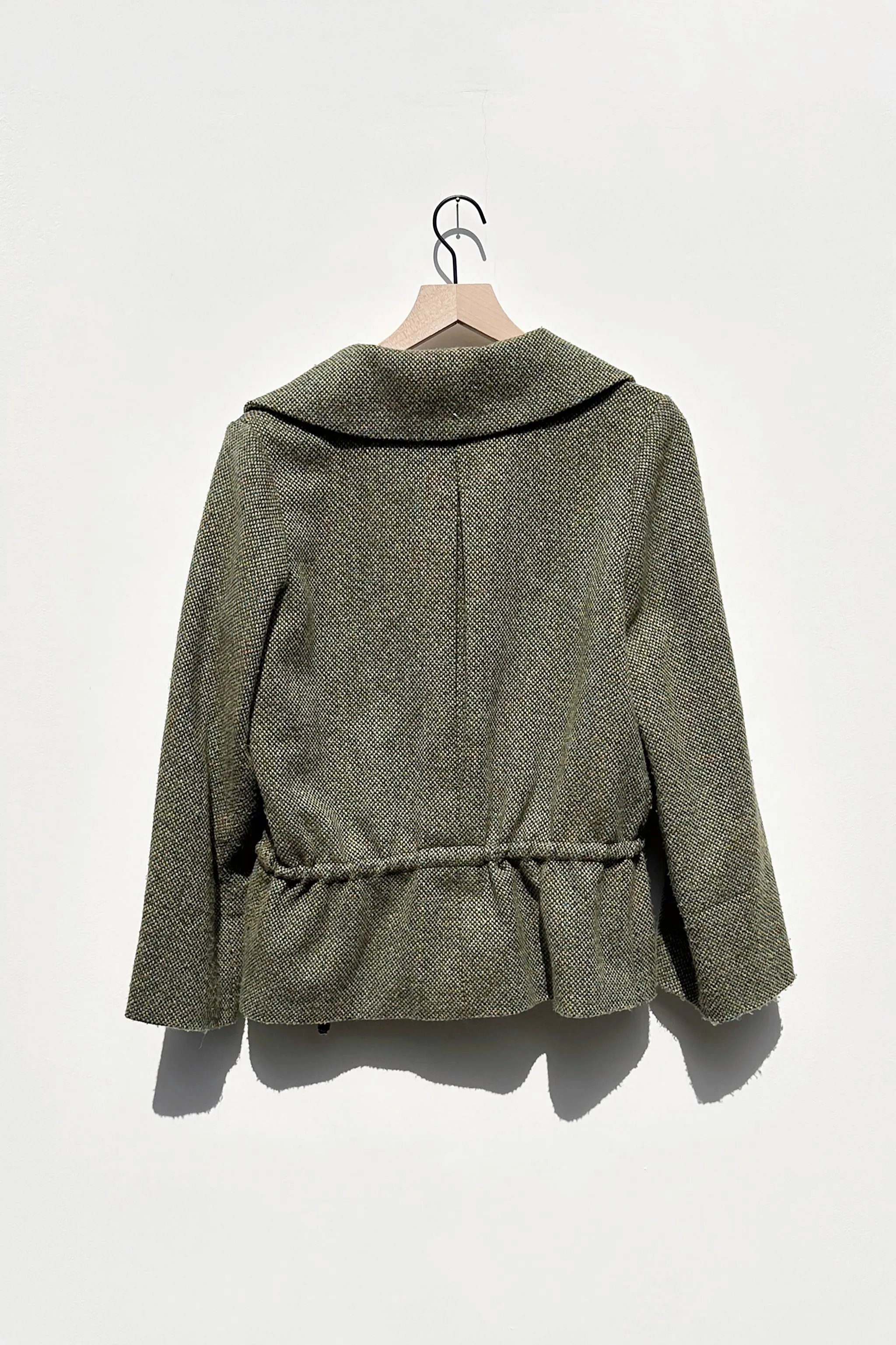 Kenzie Cropped Green Coat US 4, Y2K Kitsch Cute Bomber Woven Jacket