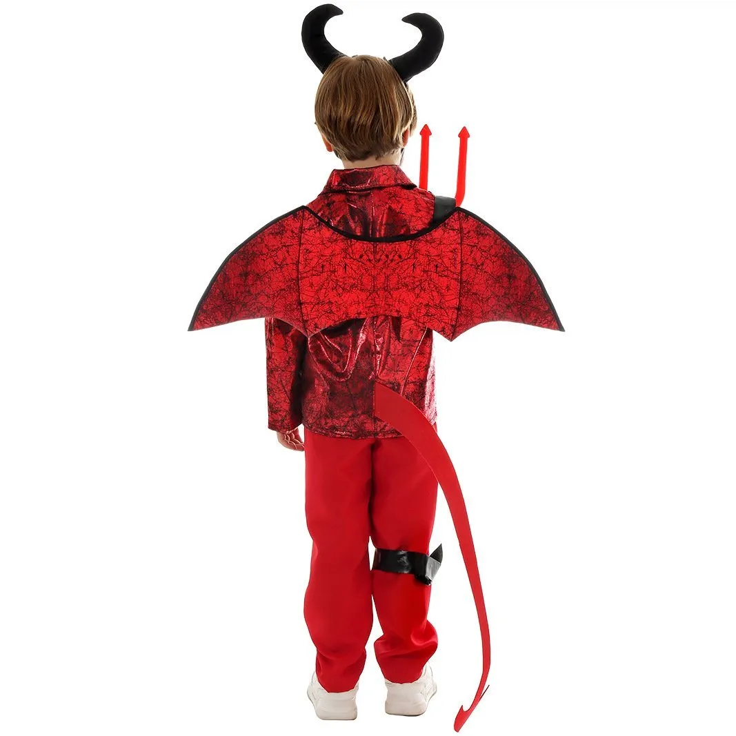 Kid's Punk Style Little Devil Costume Halloween Stage Cosplay