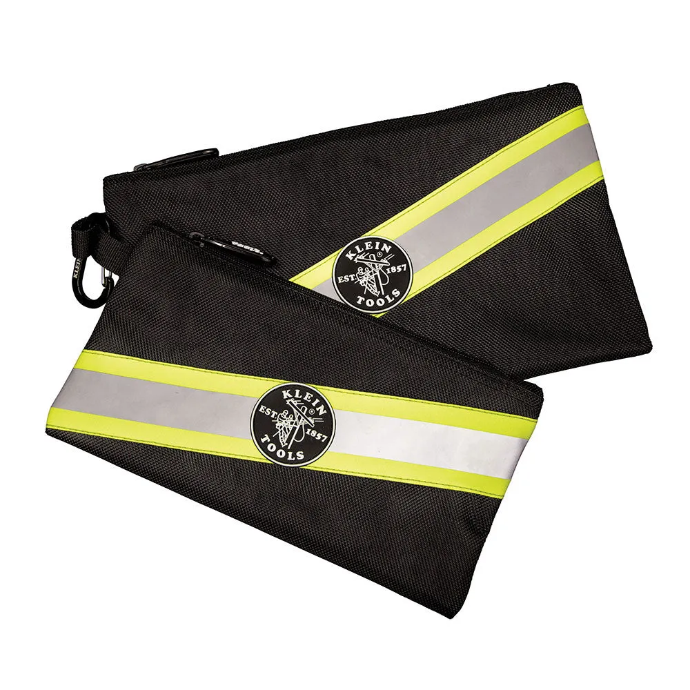 Klein 55599 High Visibility Zipper Bags, 2-Pack