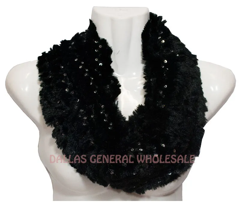 Ladies Winter Faux Fur Fashion Infinity Circle Scarf Wholesale