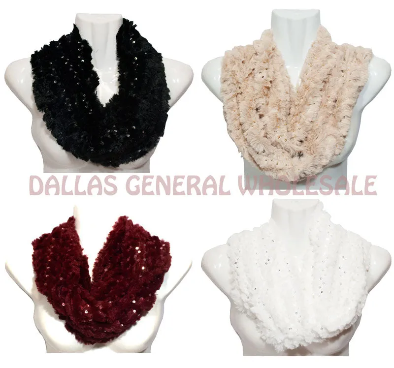 Ladies Winter Faux Fur Fashion Infinity Circle Scarf Wholesale