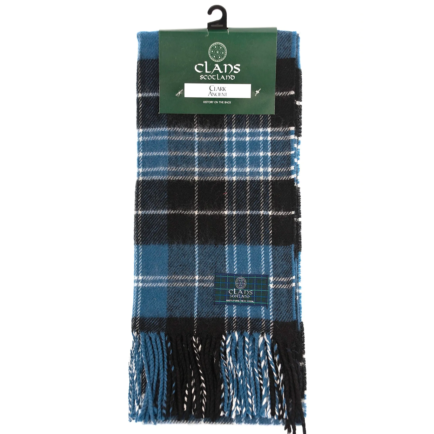 Lambswool Scottish Tartan Clan Scarf  Clark Ancient