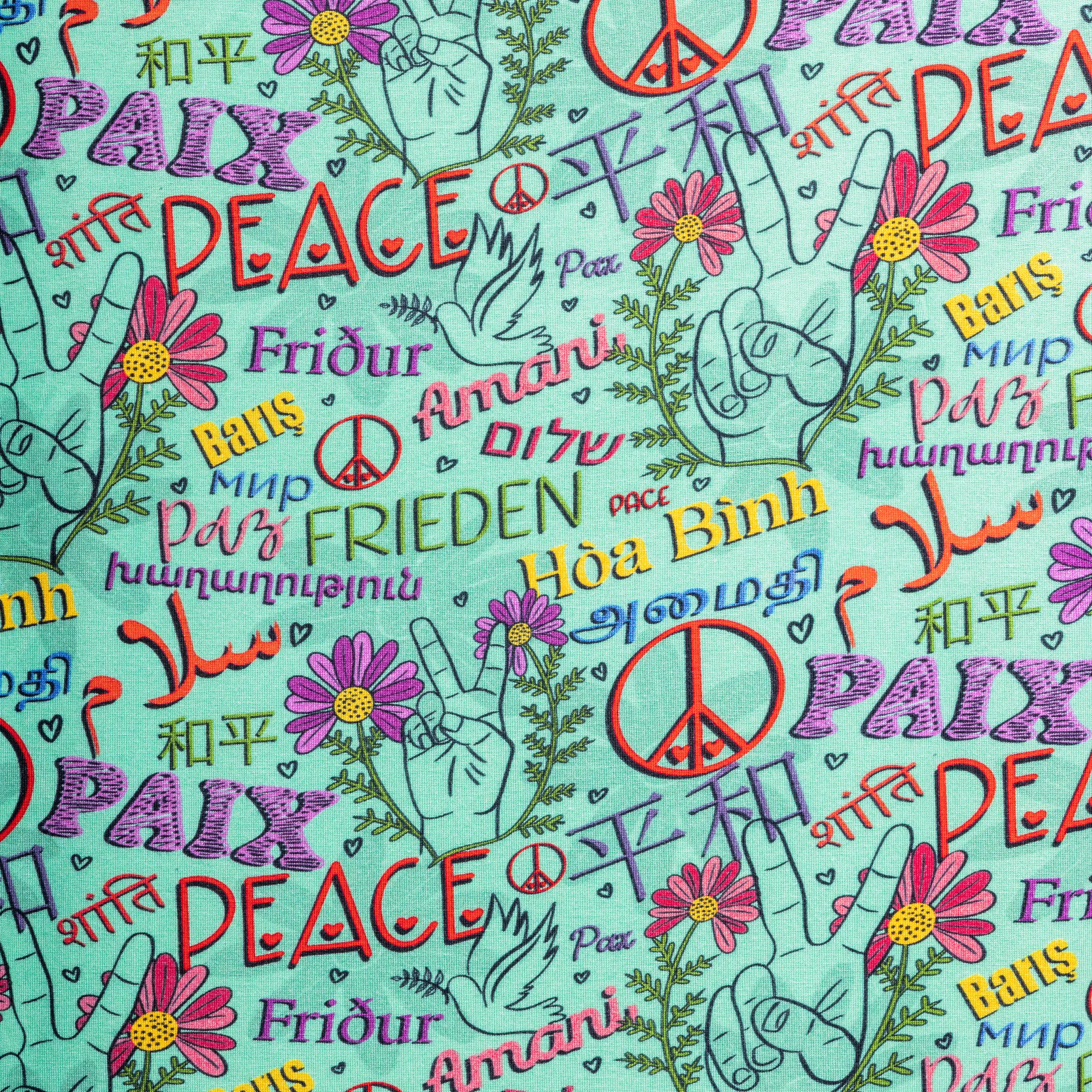 Languages of Peace Infinity Scarf with Pocket