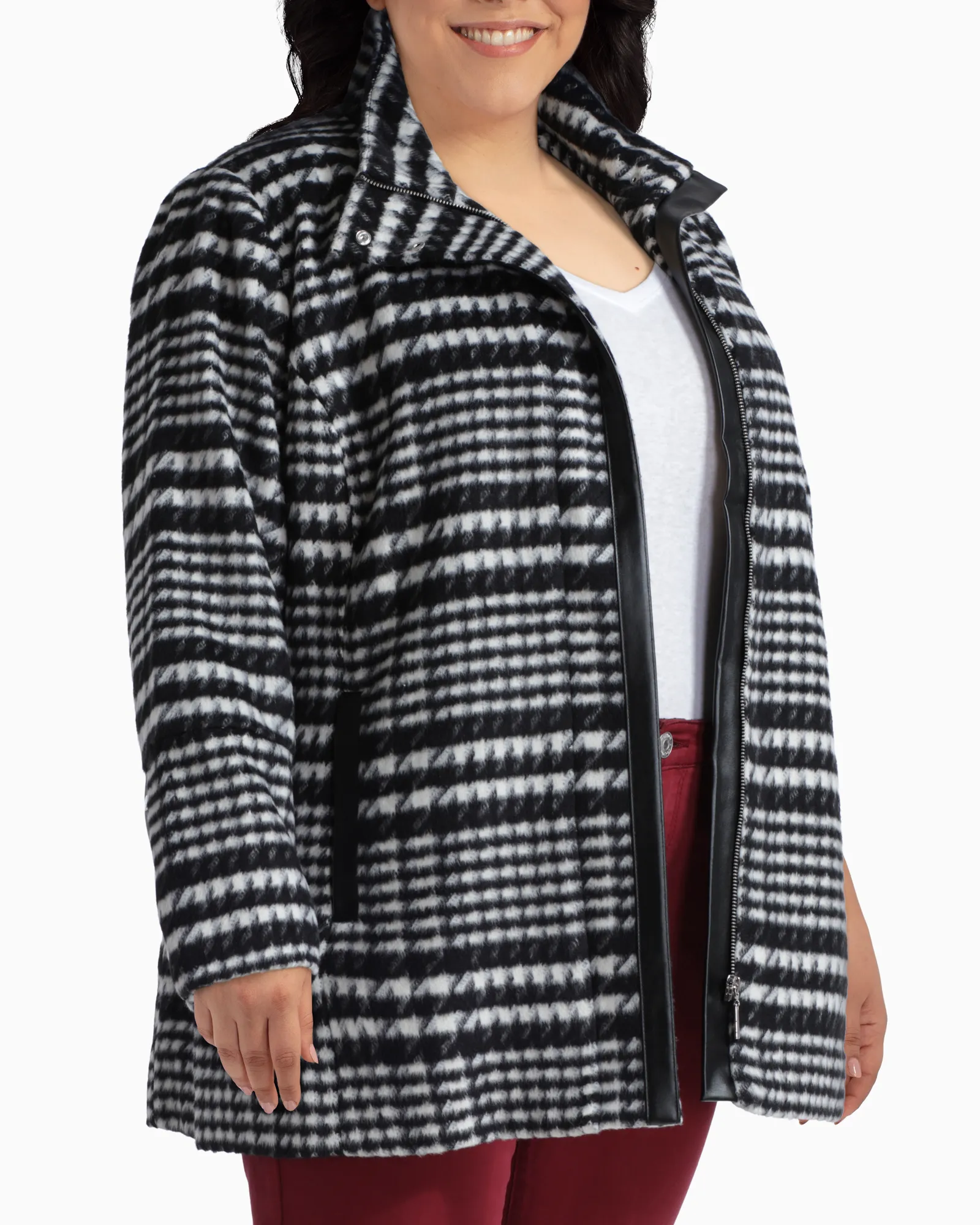 Lantana Statement Coat | Black / White