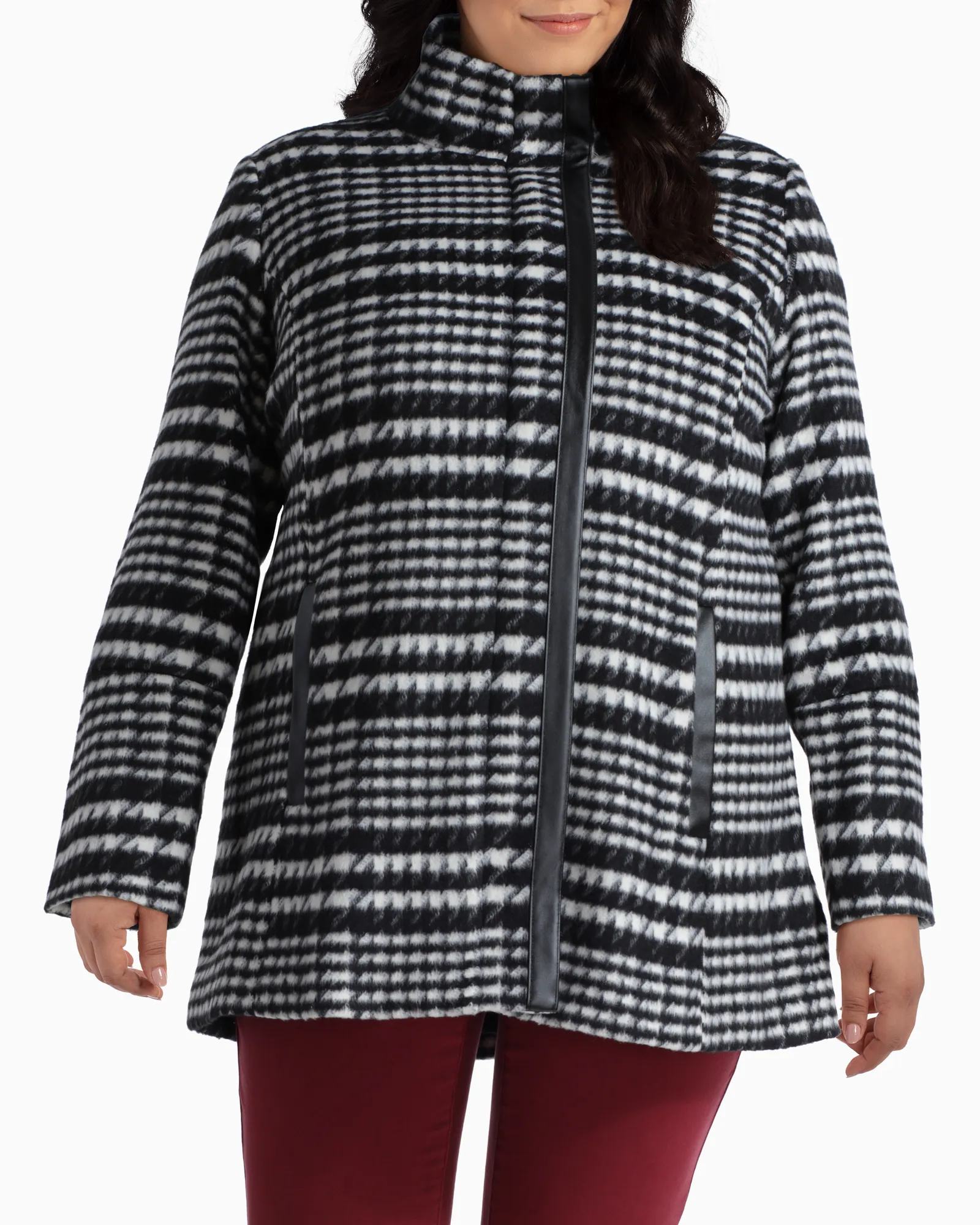 Lantana Statement Coat | Black / White