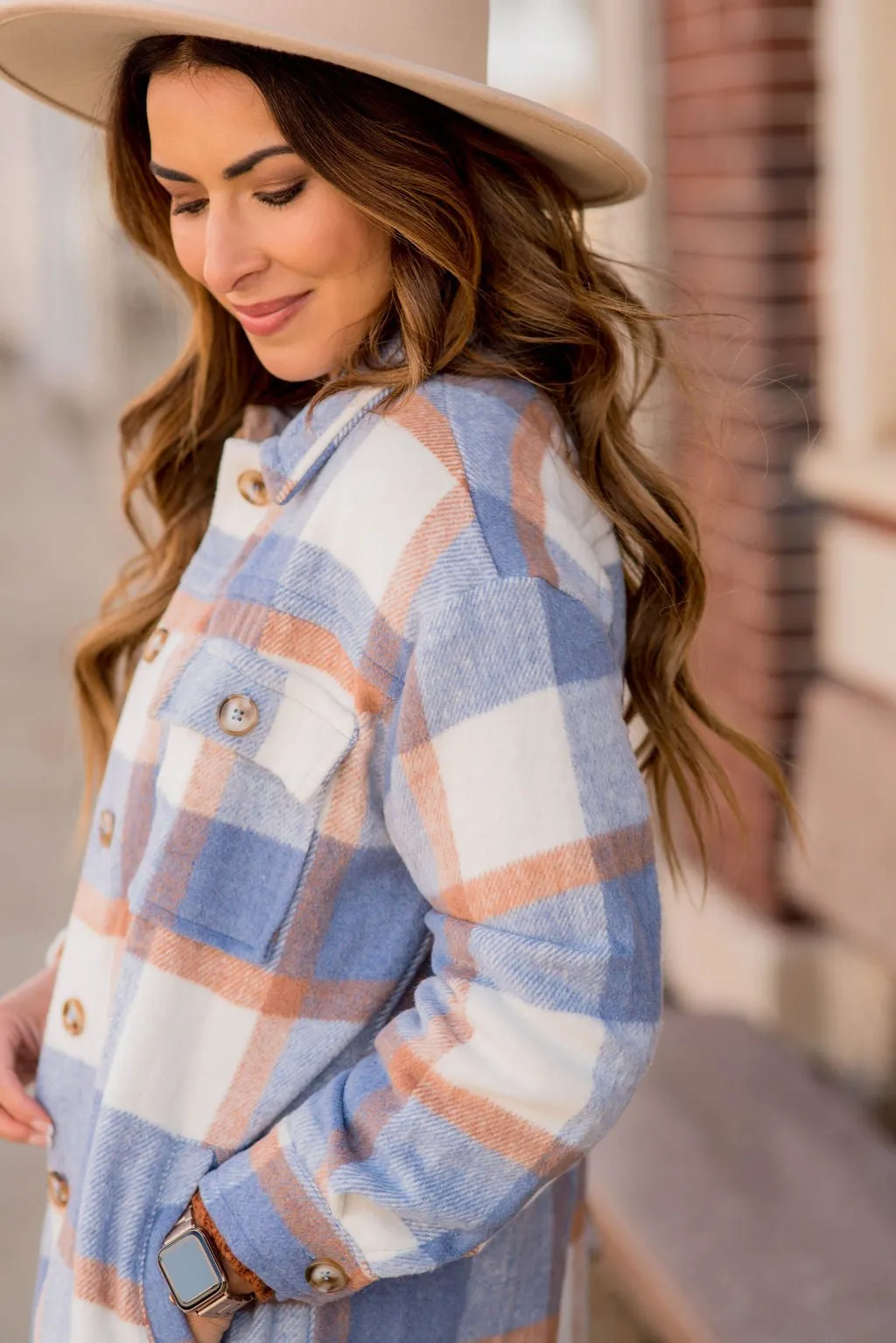 Large Plaid Tunic Shacket