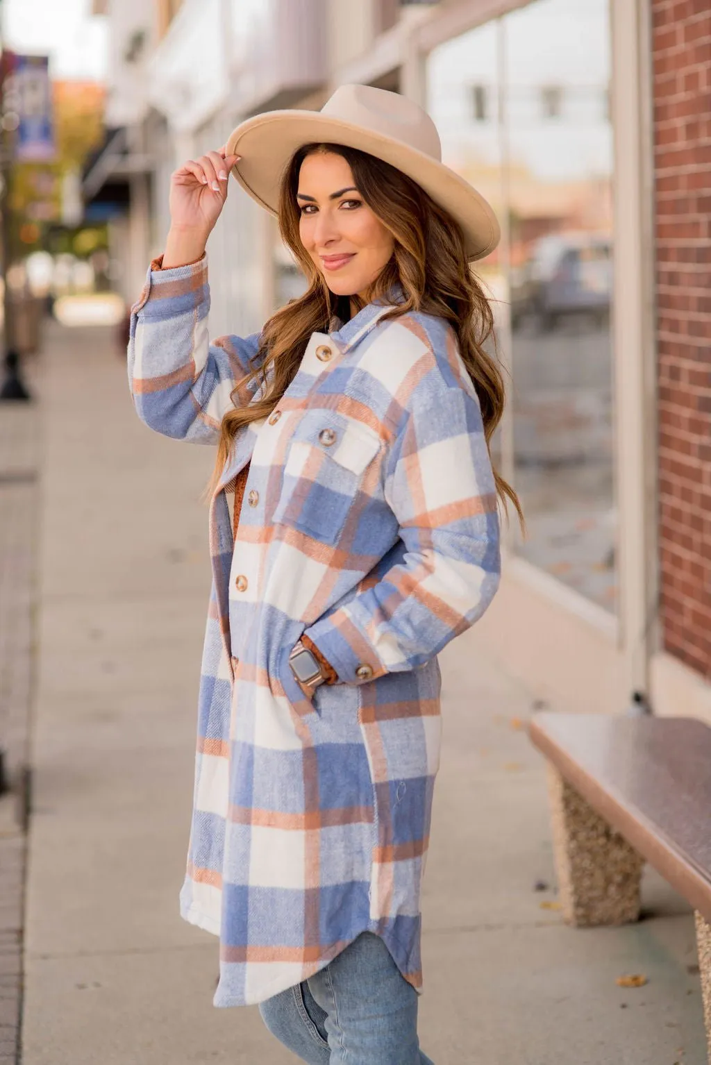 Large Plaid Tunic Shacket