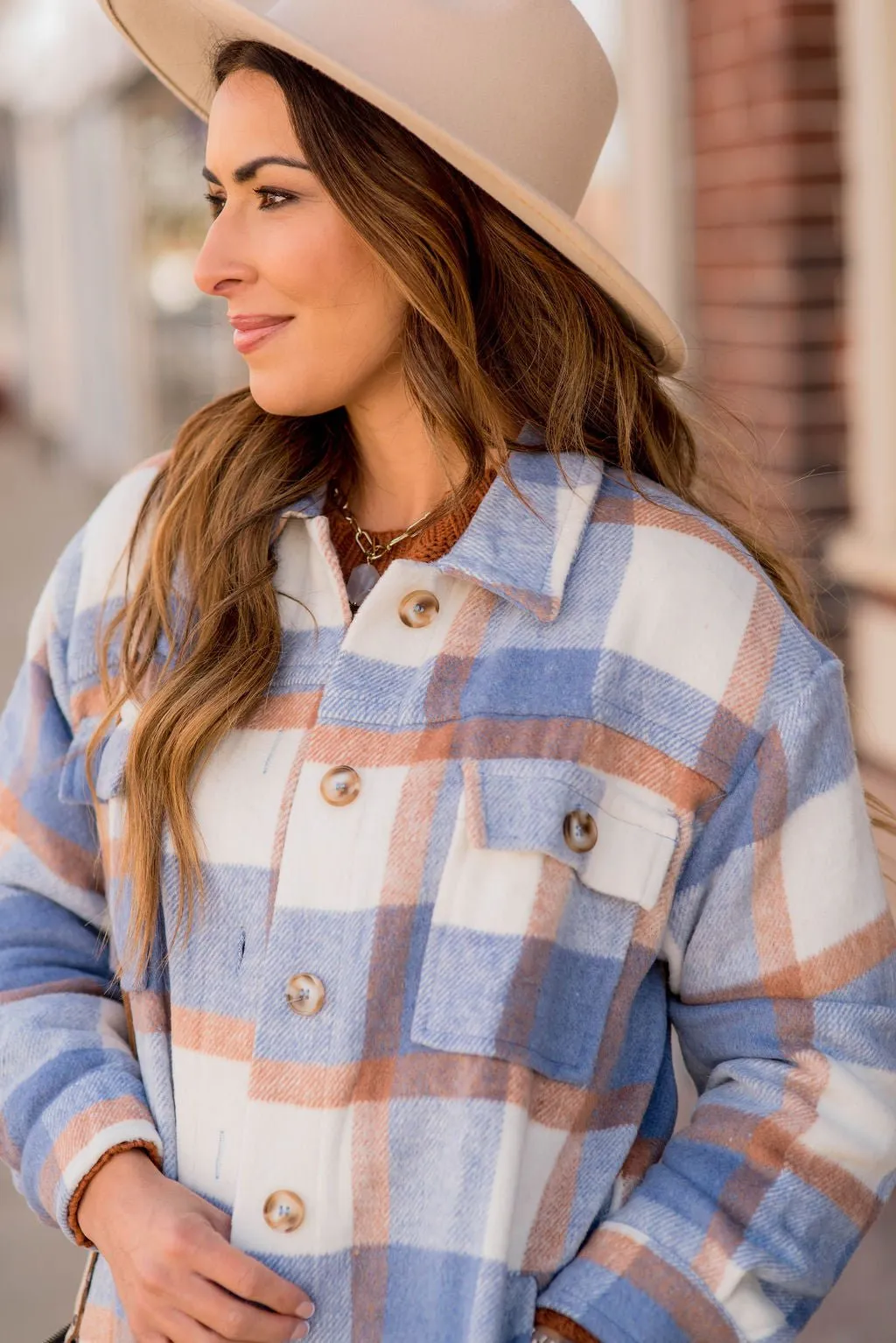 Large Plaid Tunic Shacket