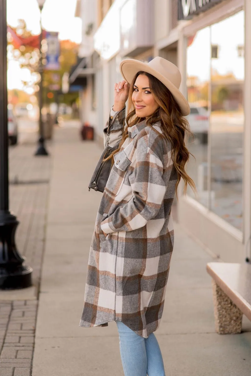 Large Plaid Tunic Shacket