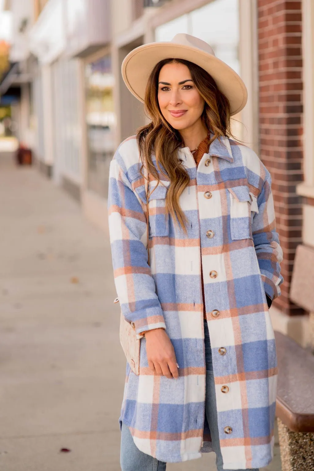 Large Plaid Tunic Shacket