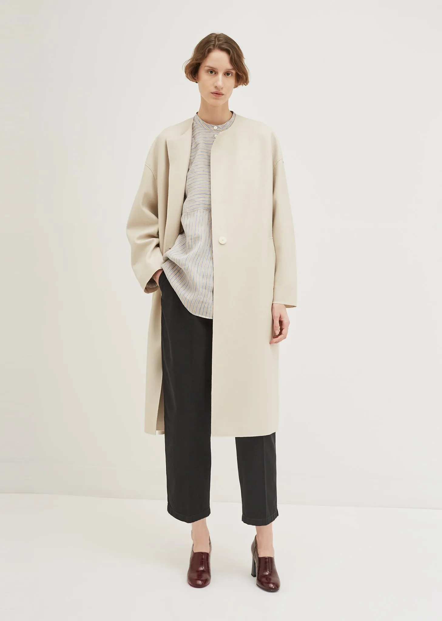 Light Wool Oversized Long Coat