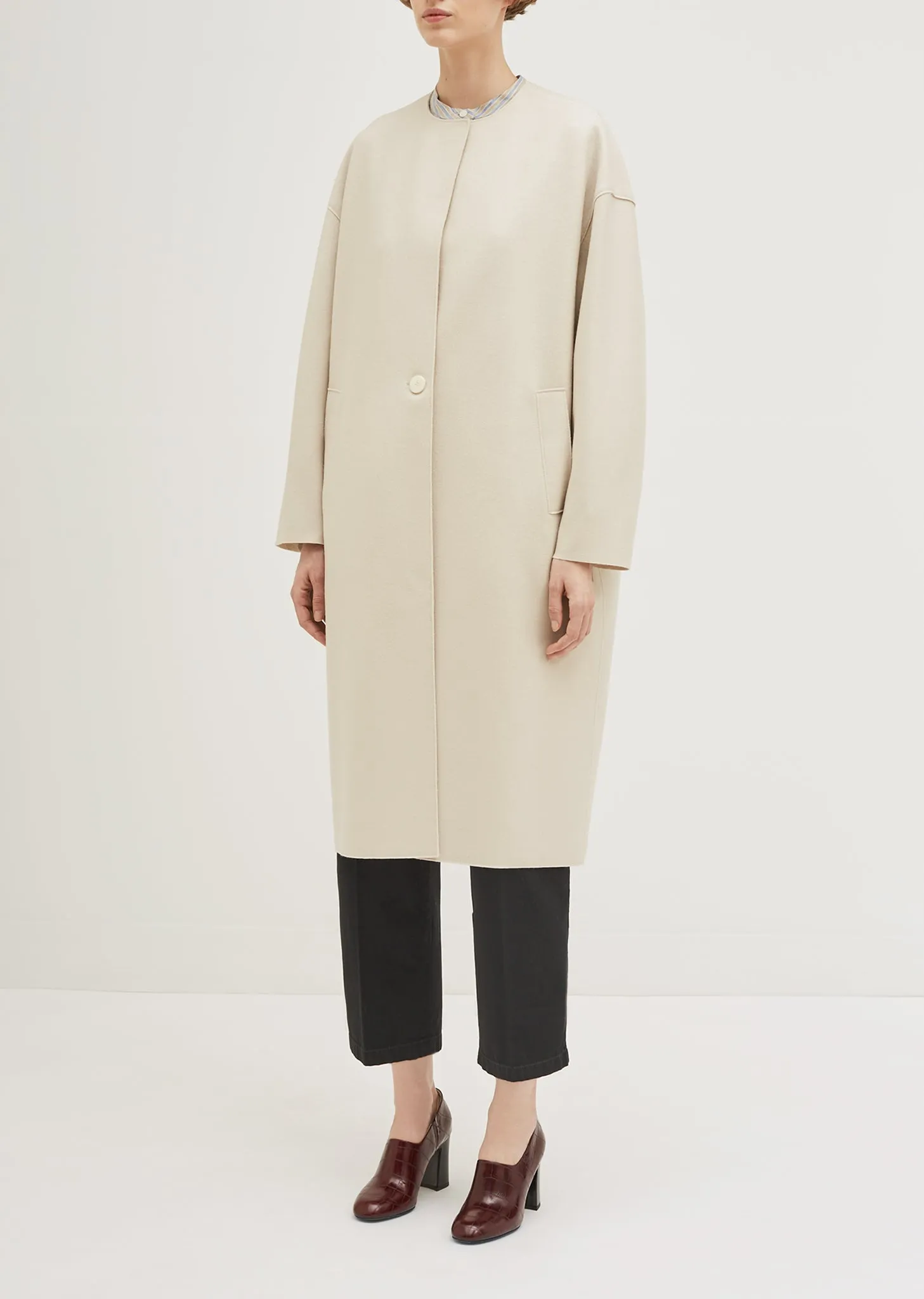 Light Wool Oversized Long Coat