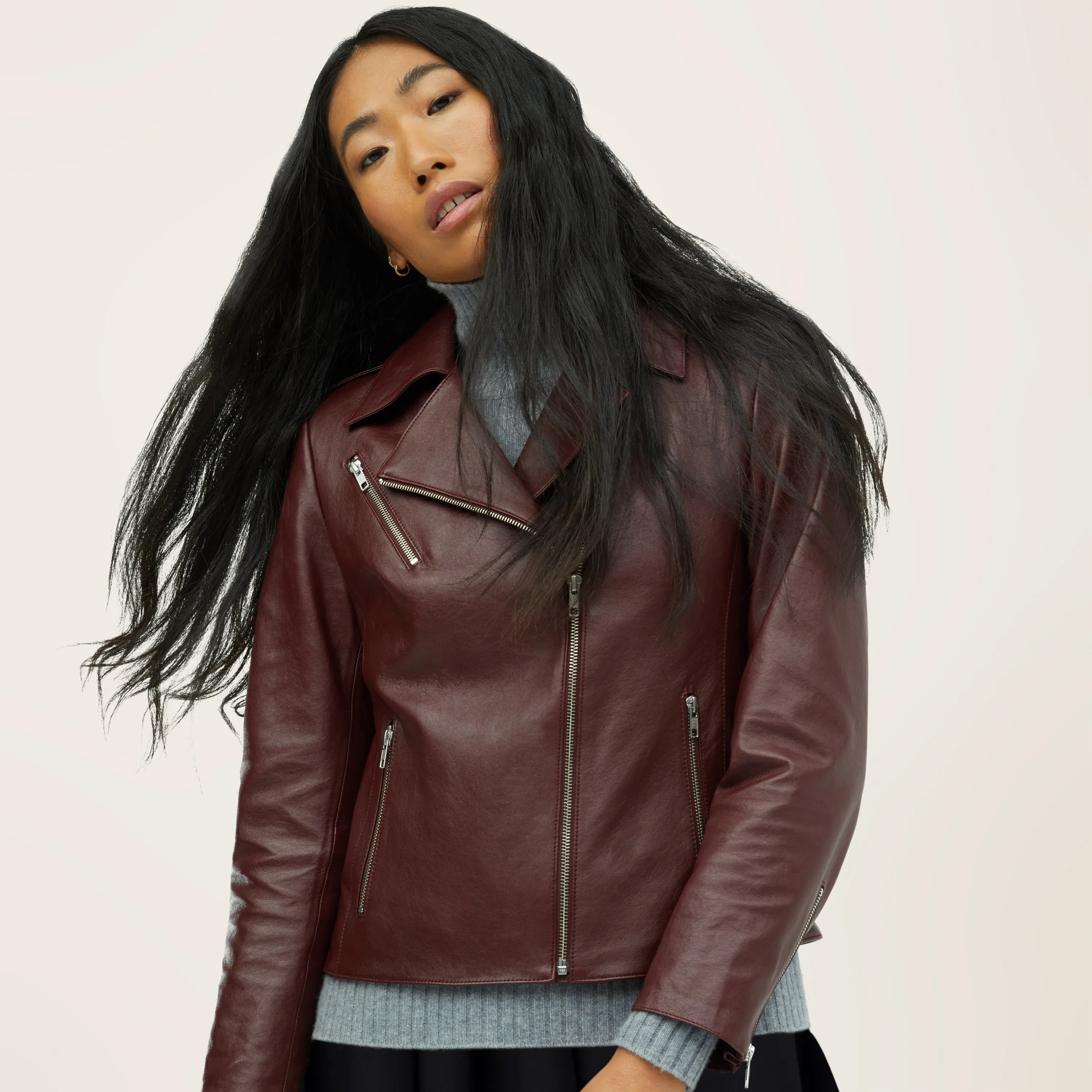 Lou Lightweight Lambskin Leather Jacket