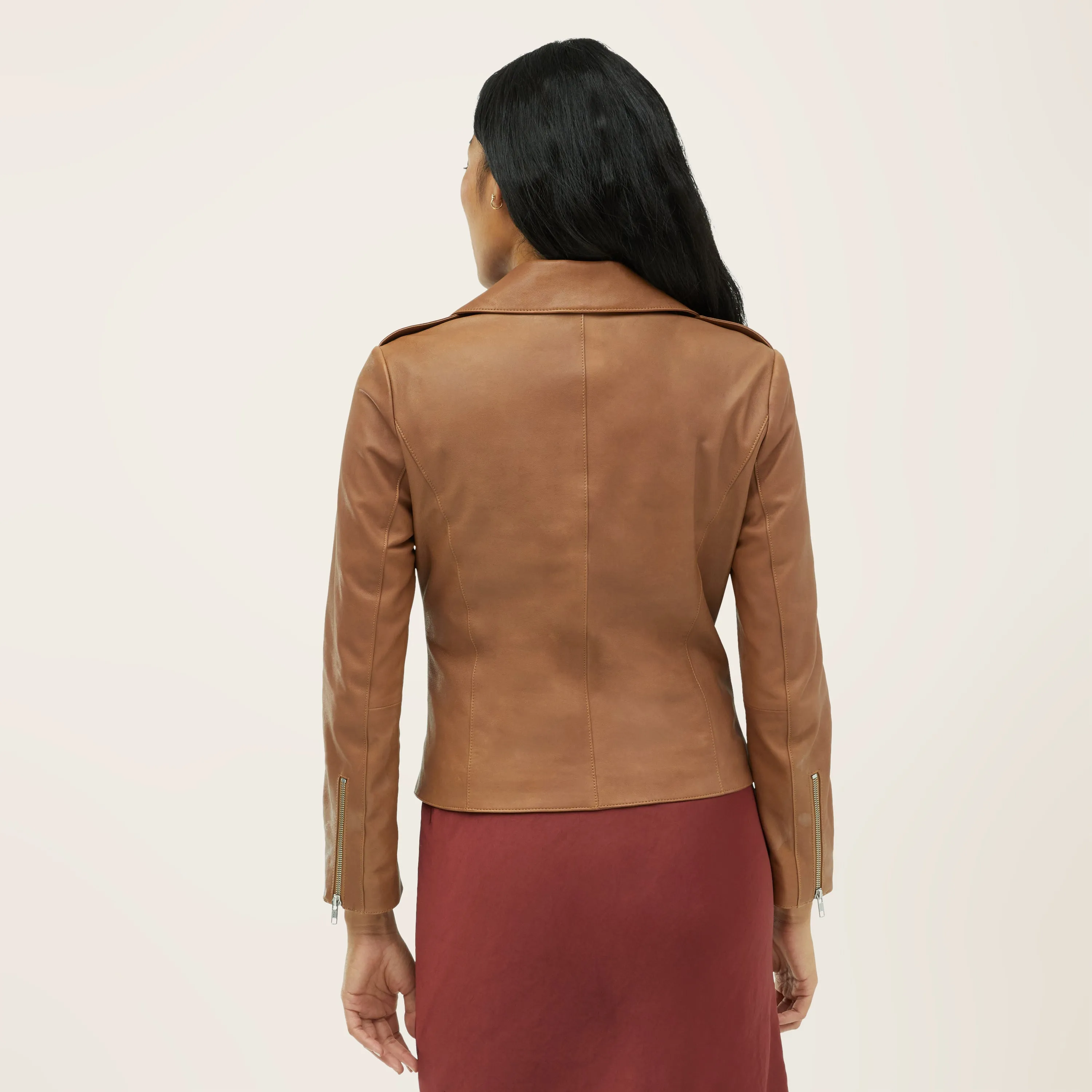 Lou Lightweight Lambskin Leather Jacket