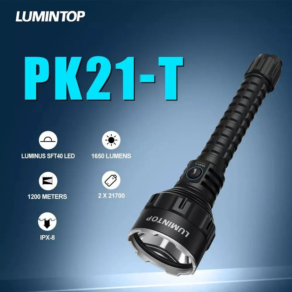 Lumintop PK21-T 1650 Lumen Ultra-Throw LED Flashlight SFT40 LED