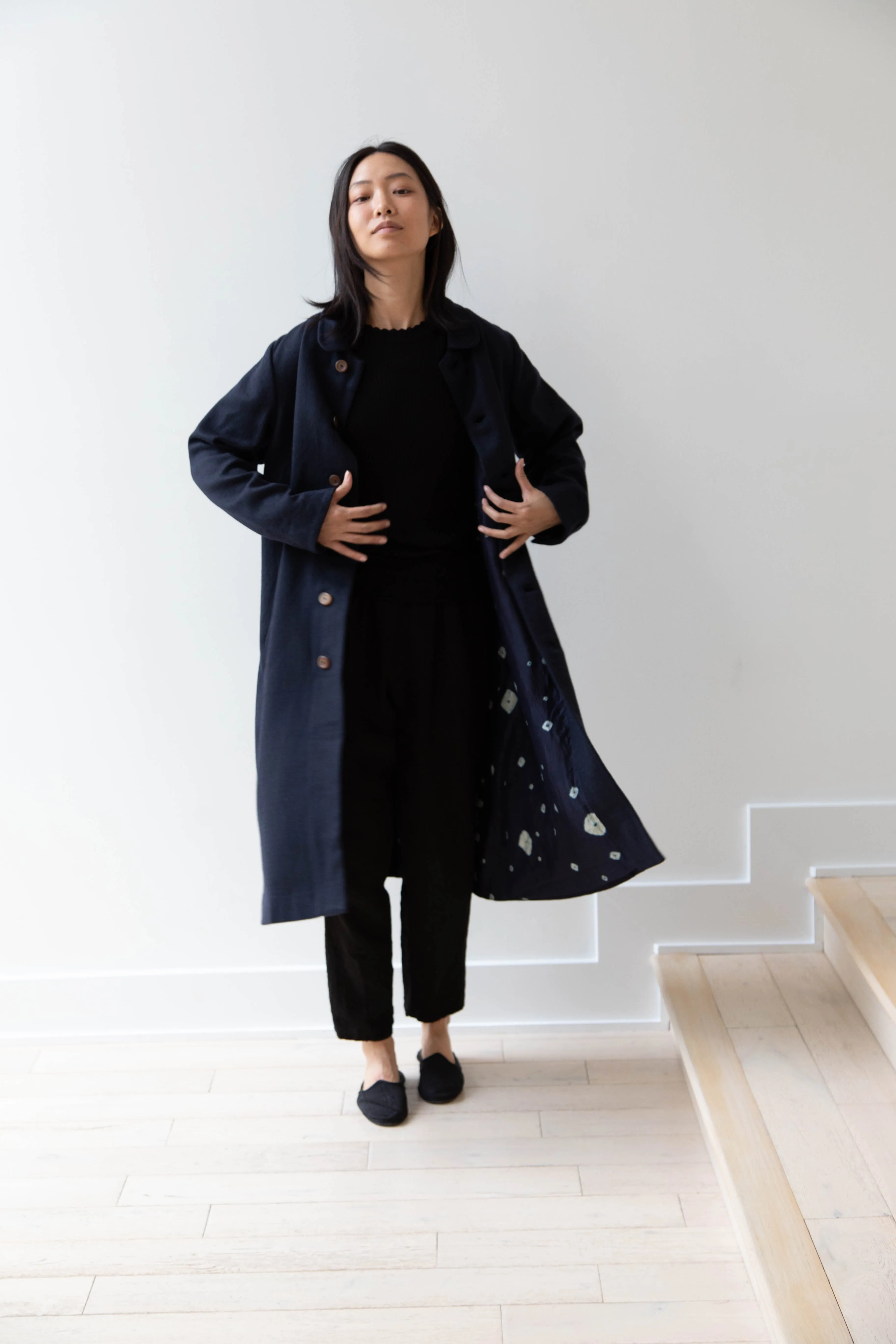 Maku | Dolni Coat in Indigo Wool