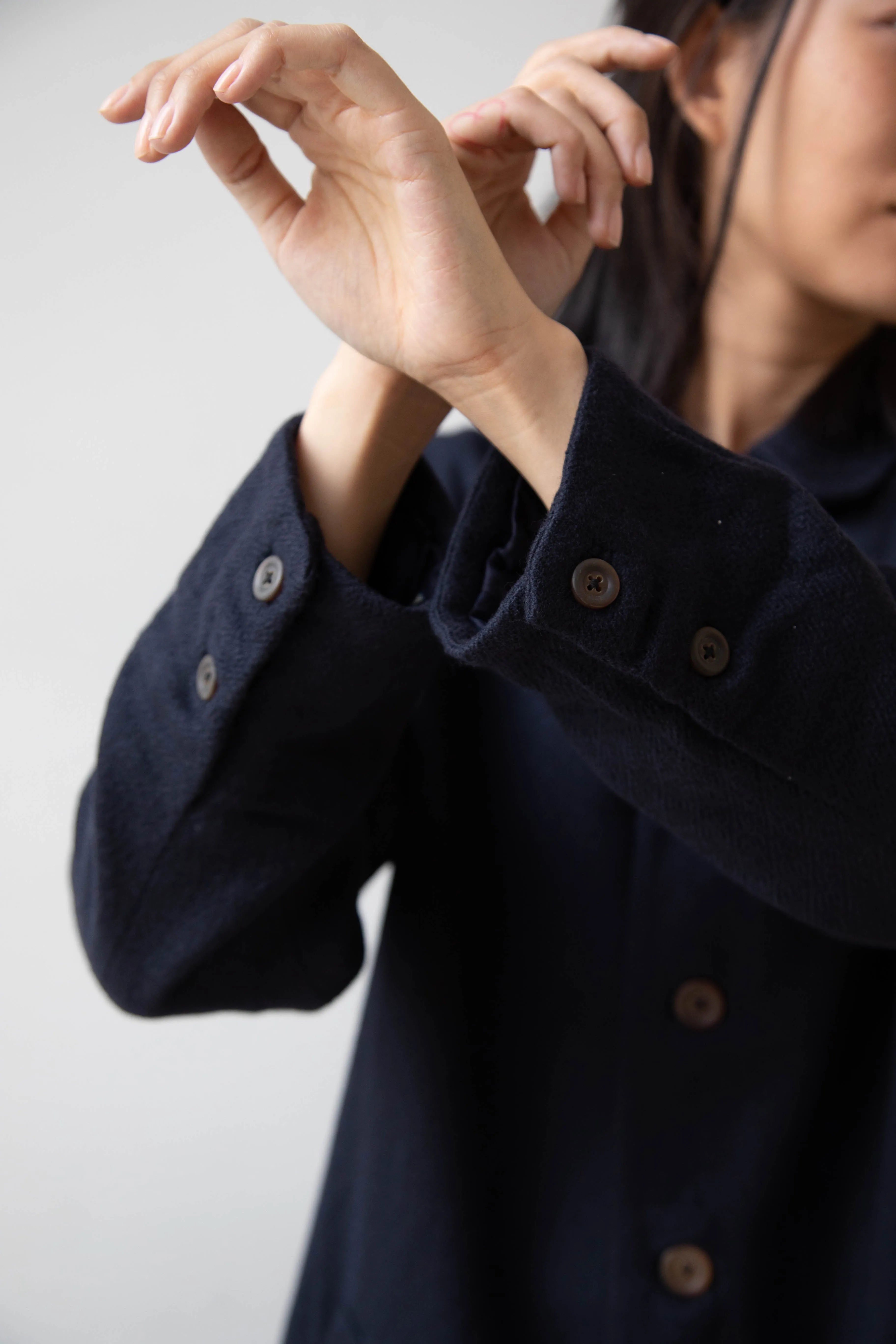 Maku | Dolni Coat in Indigo Wool