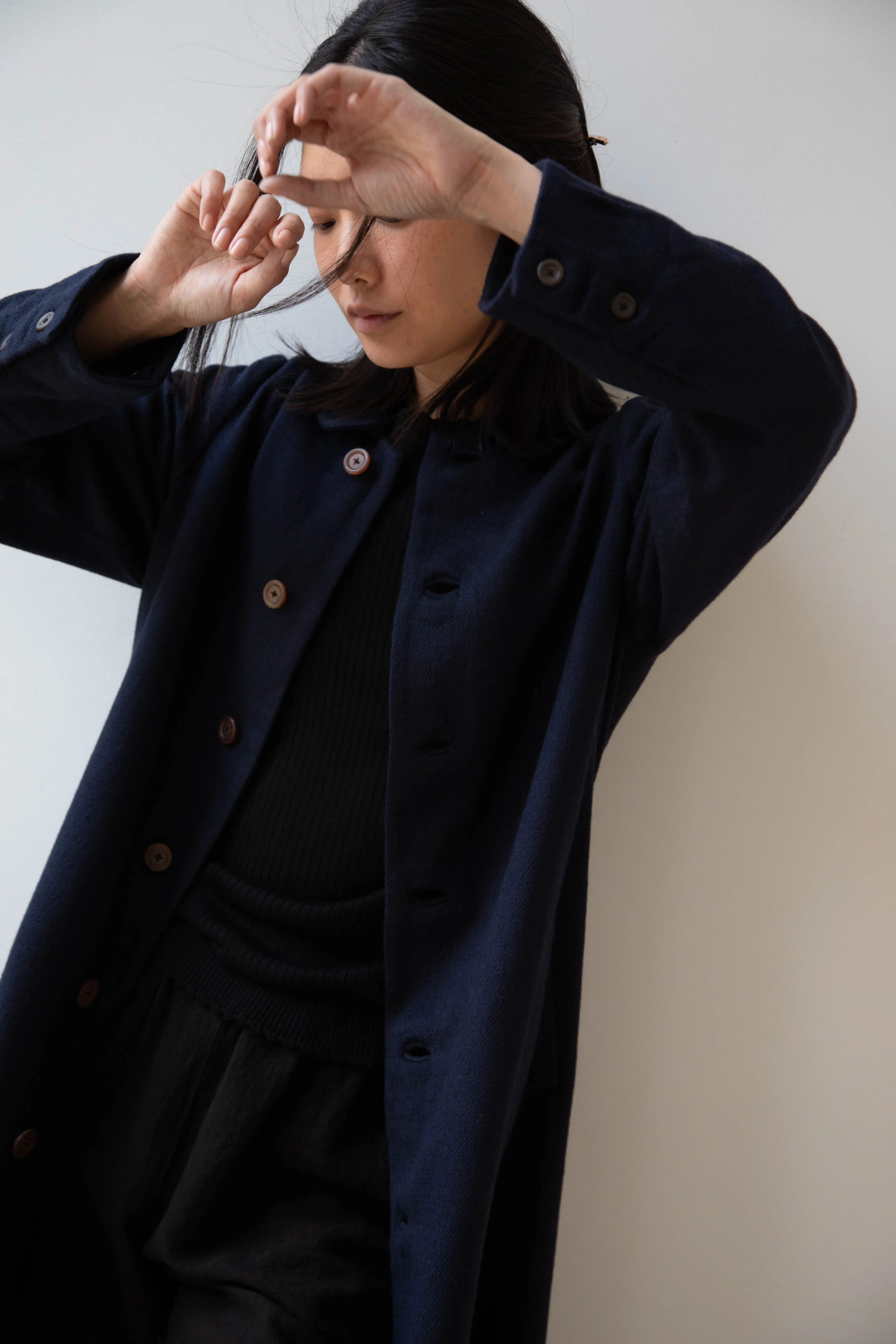 Maku | Dolni Coat in Indigo Wool