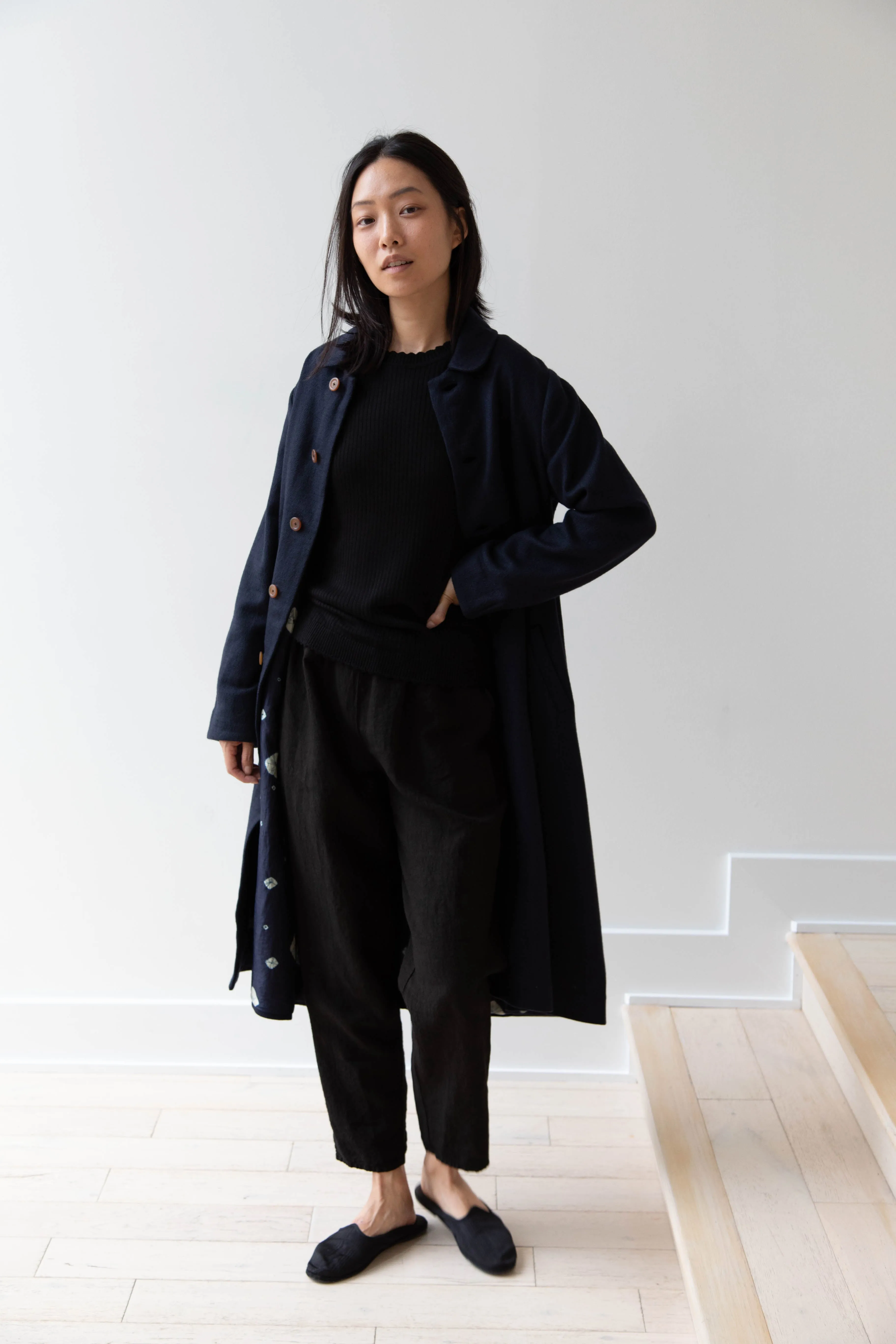 Maku | Dolni Coat in Indigo Wool