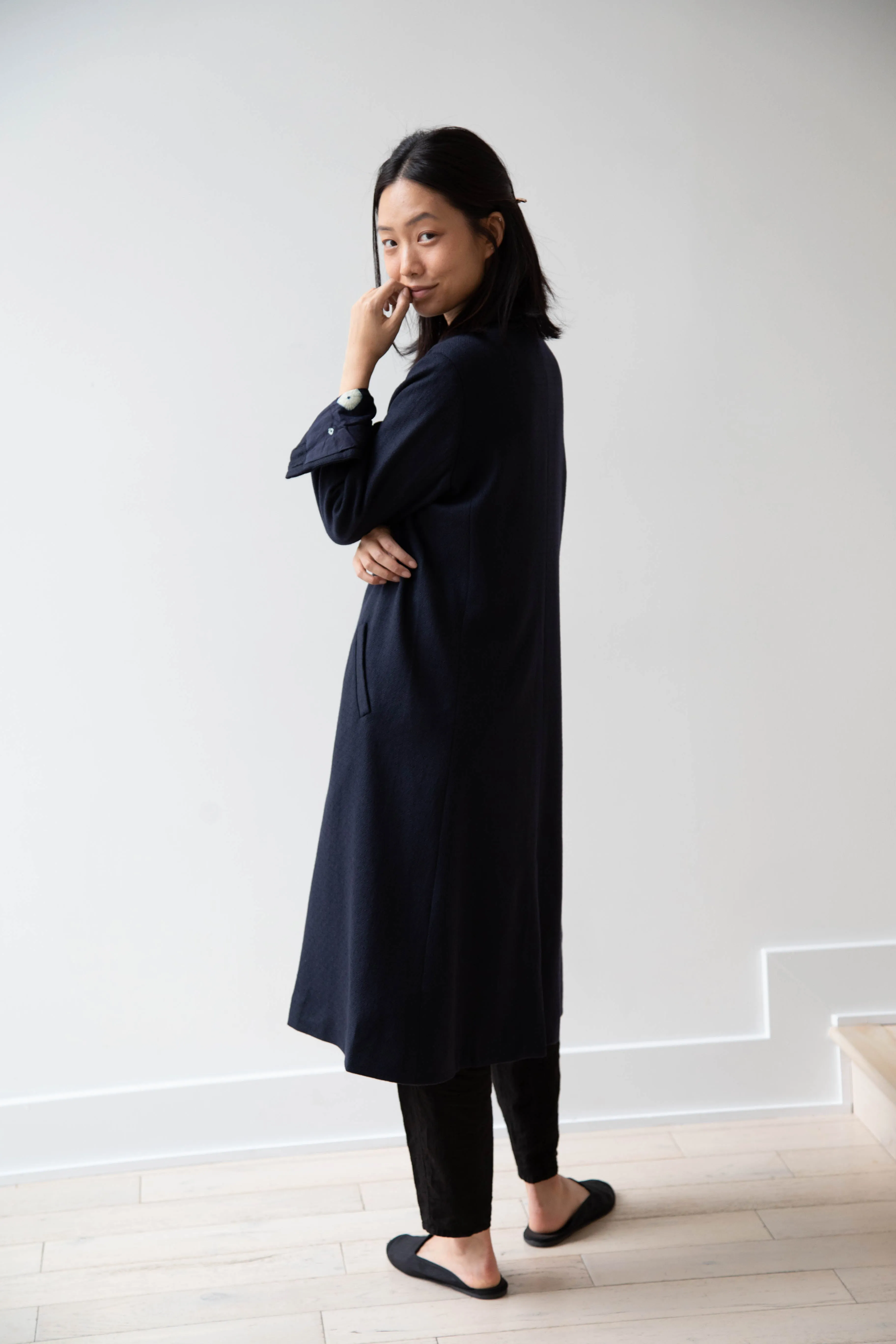 Maku | Dolni Coat in Indigo Wool