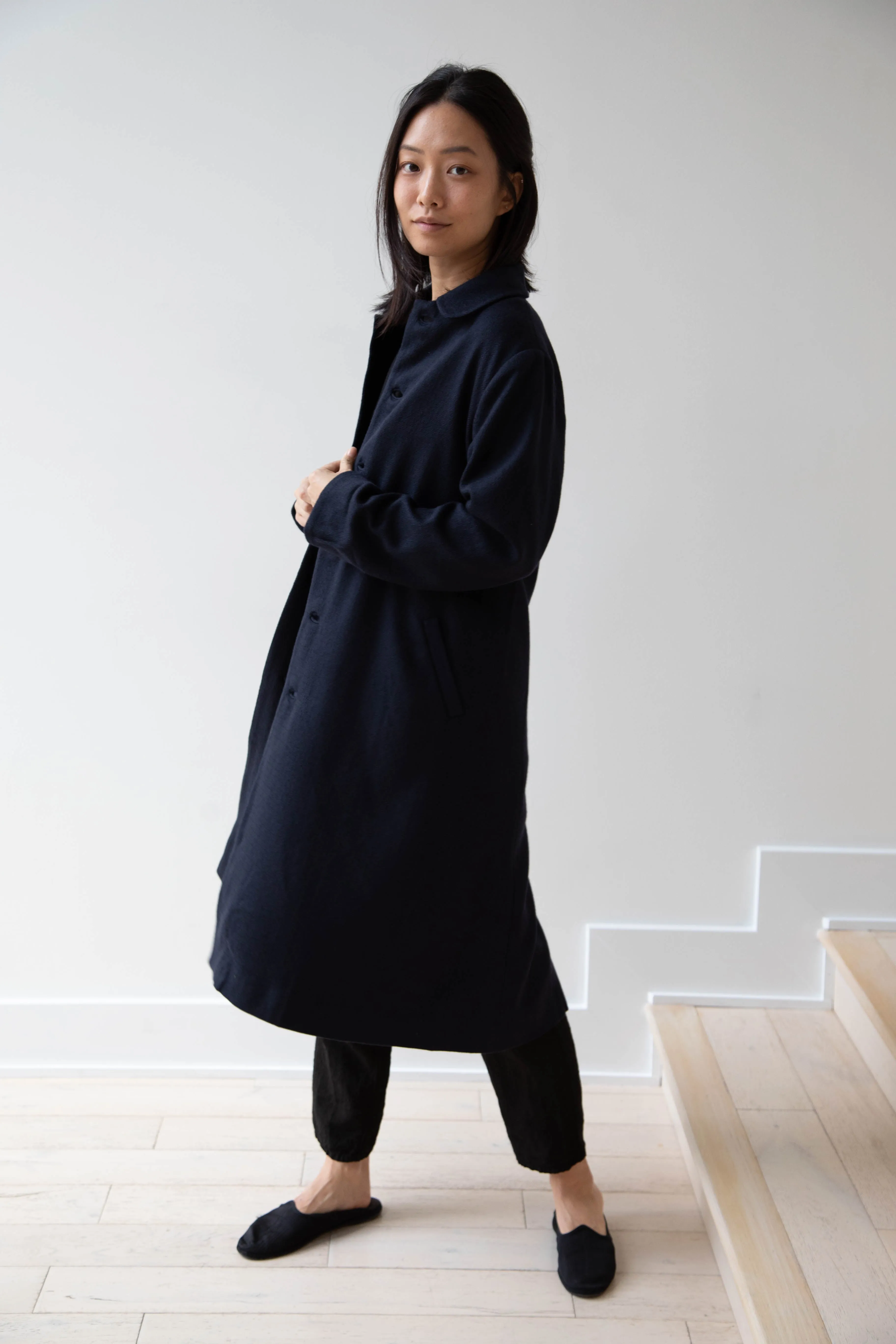 Maku | Dolni Coat in Indigo Wool