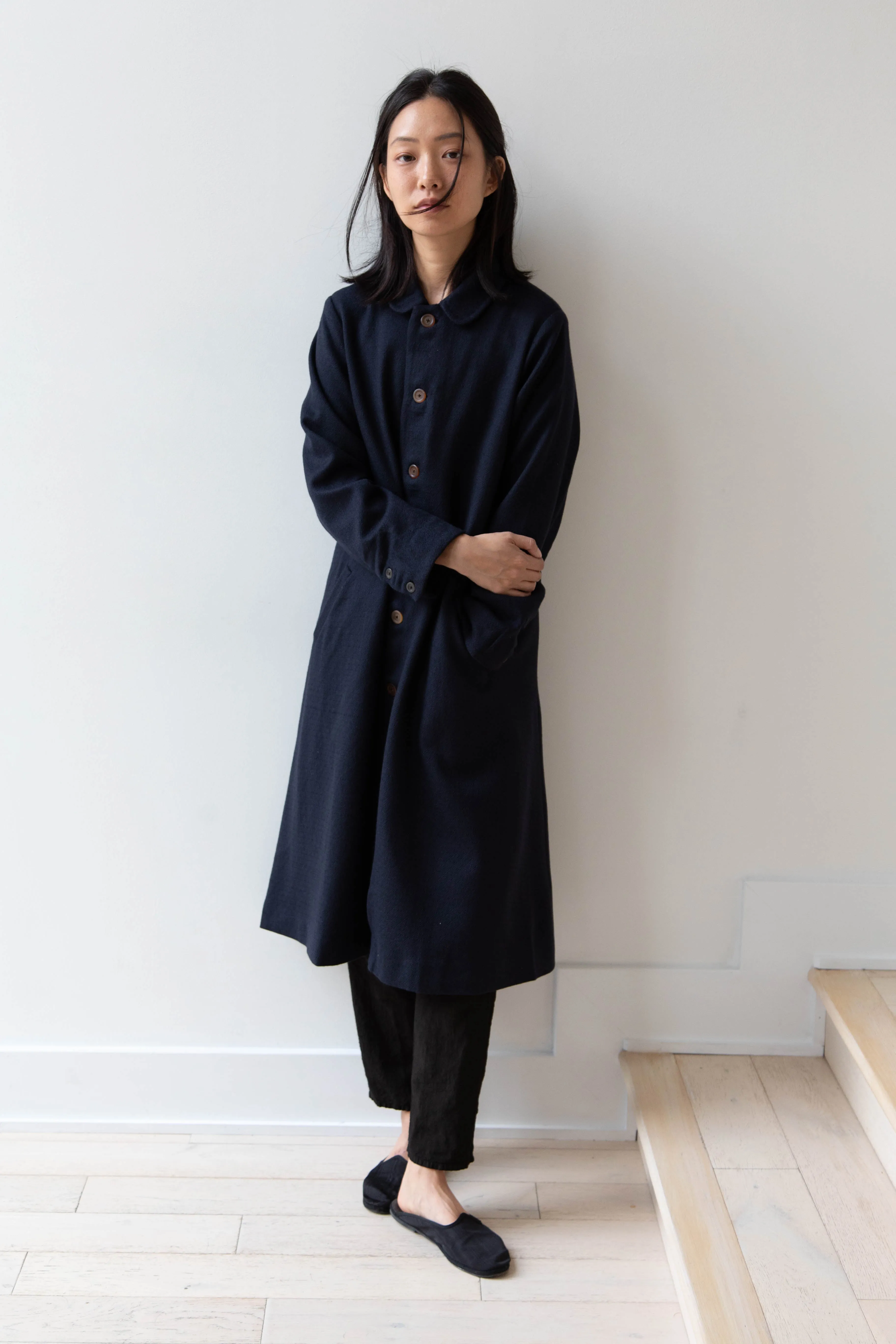 Maku | Dolni Coat in Indigo Wool