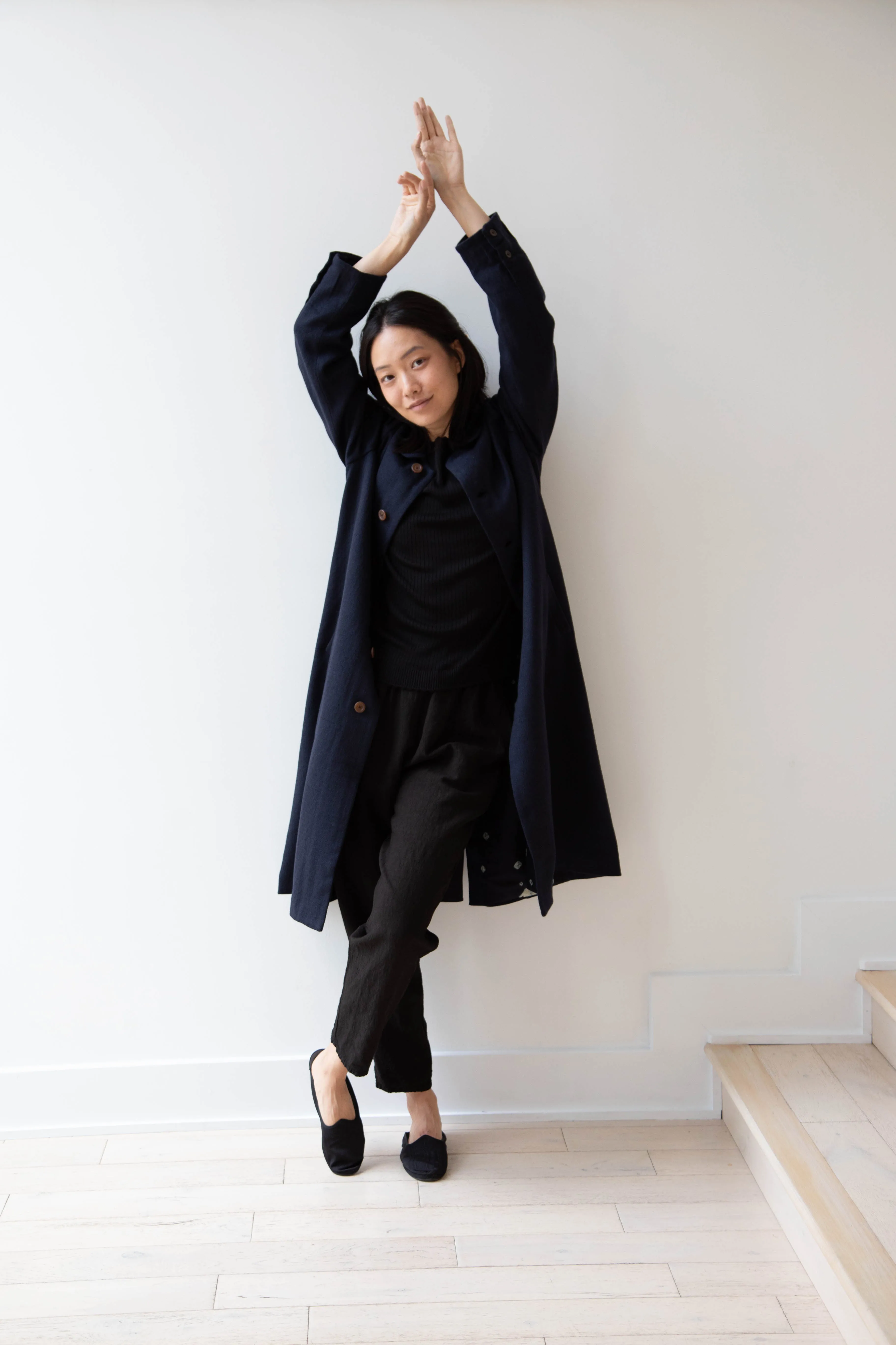 Maku | Dolni Coat in Indigo Wool