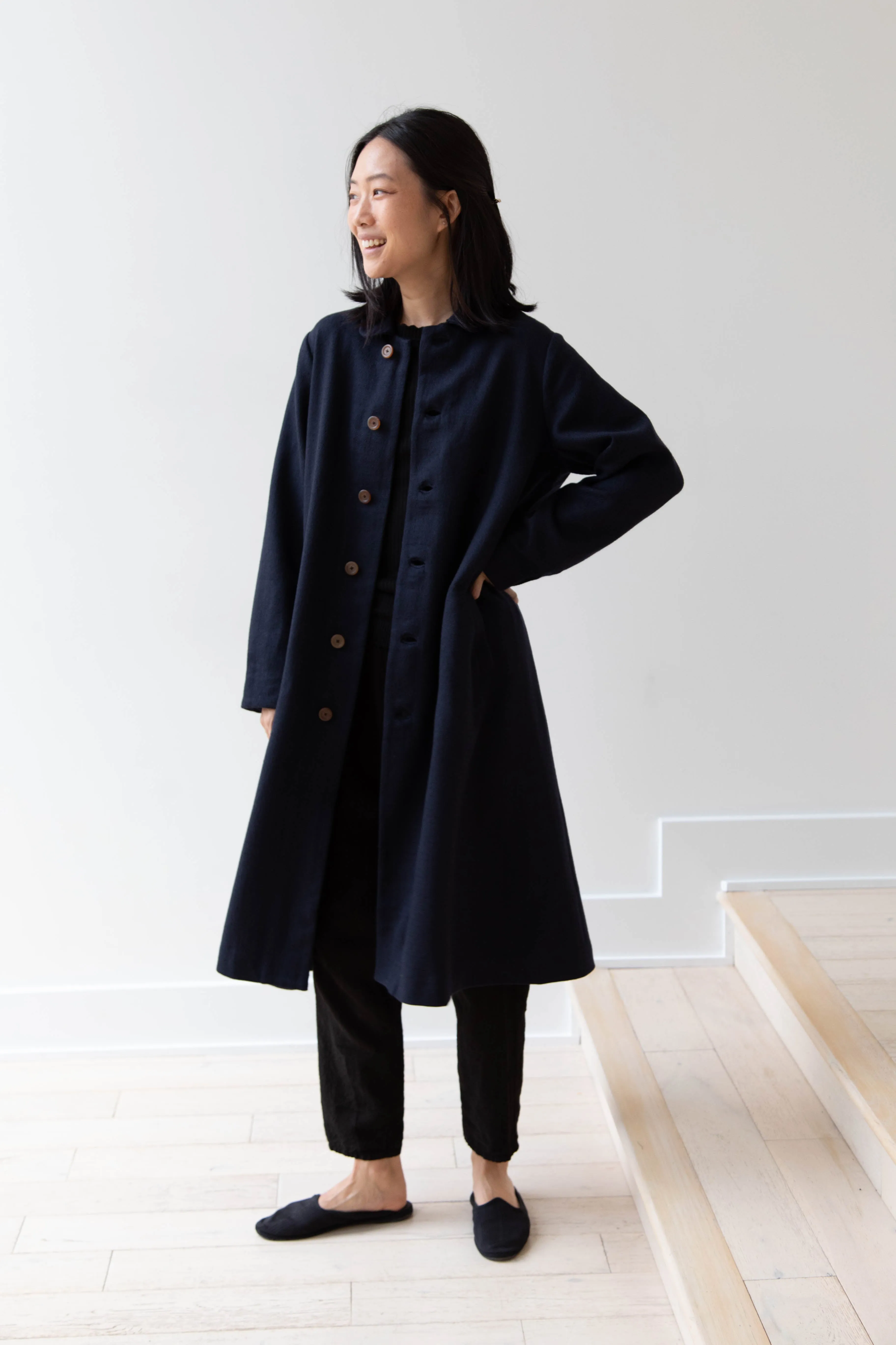 Maku | Dolni Coat in Indigo Wool