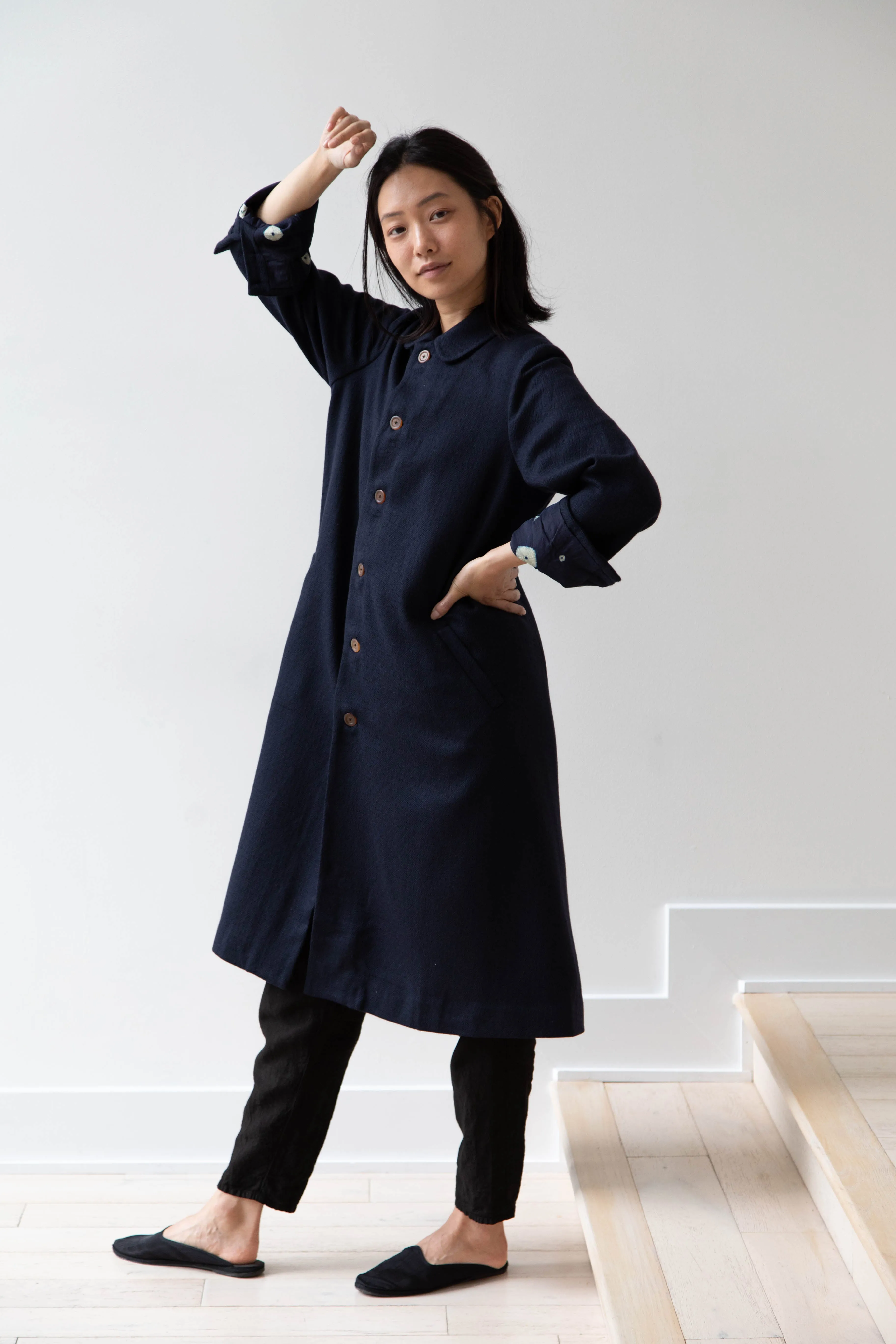 Maku | Dolni Coat in Indigo Wool