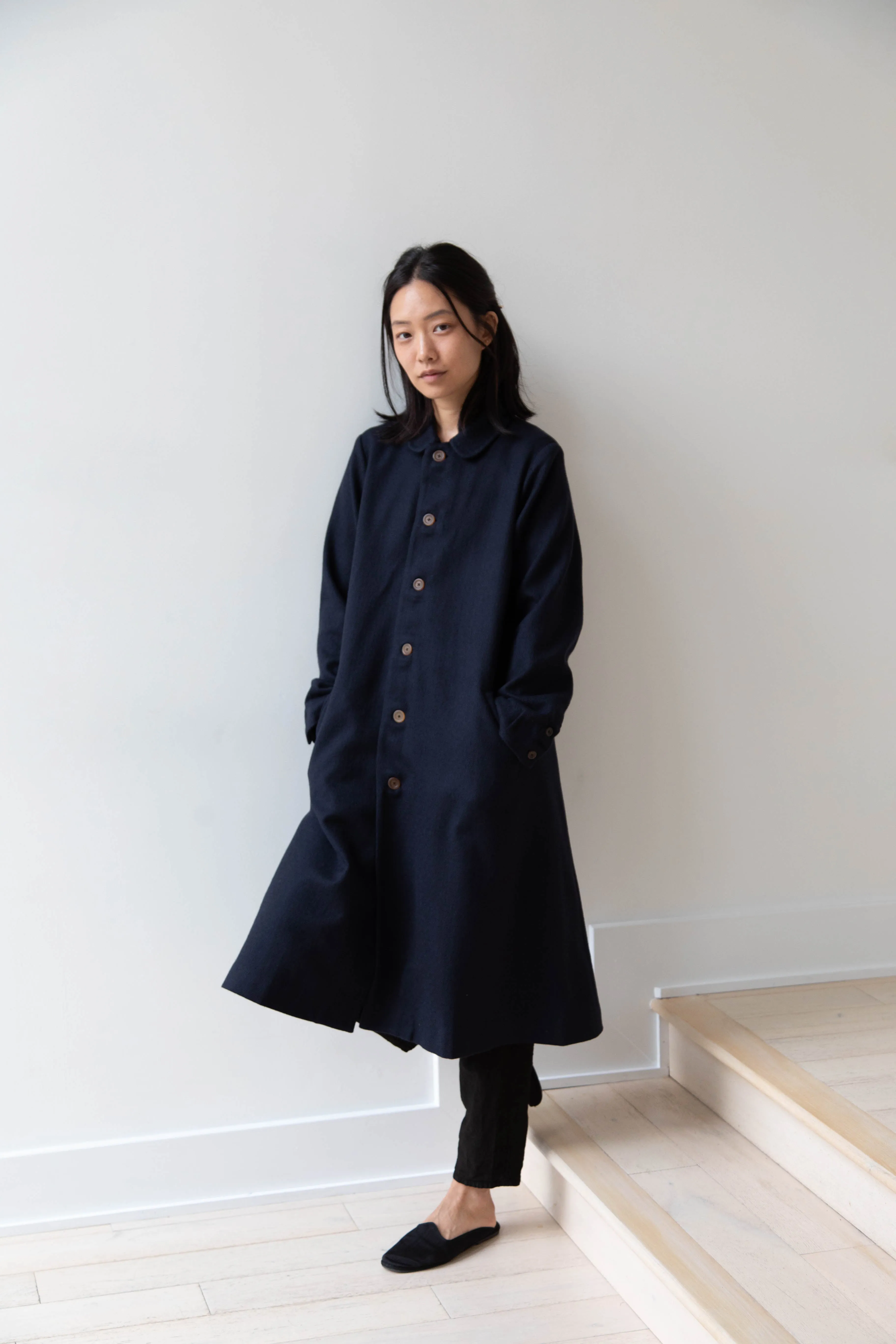 Maku | Dolni Coat in Indigo Wool