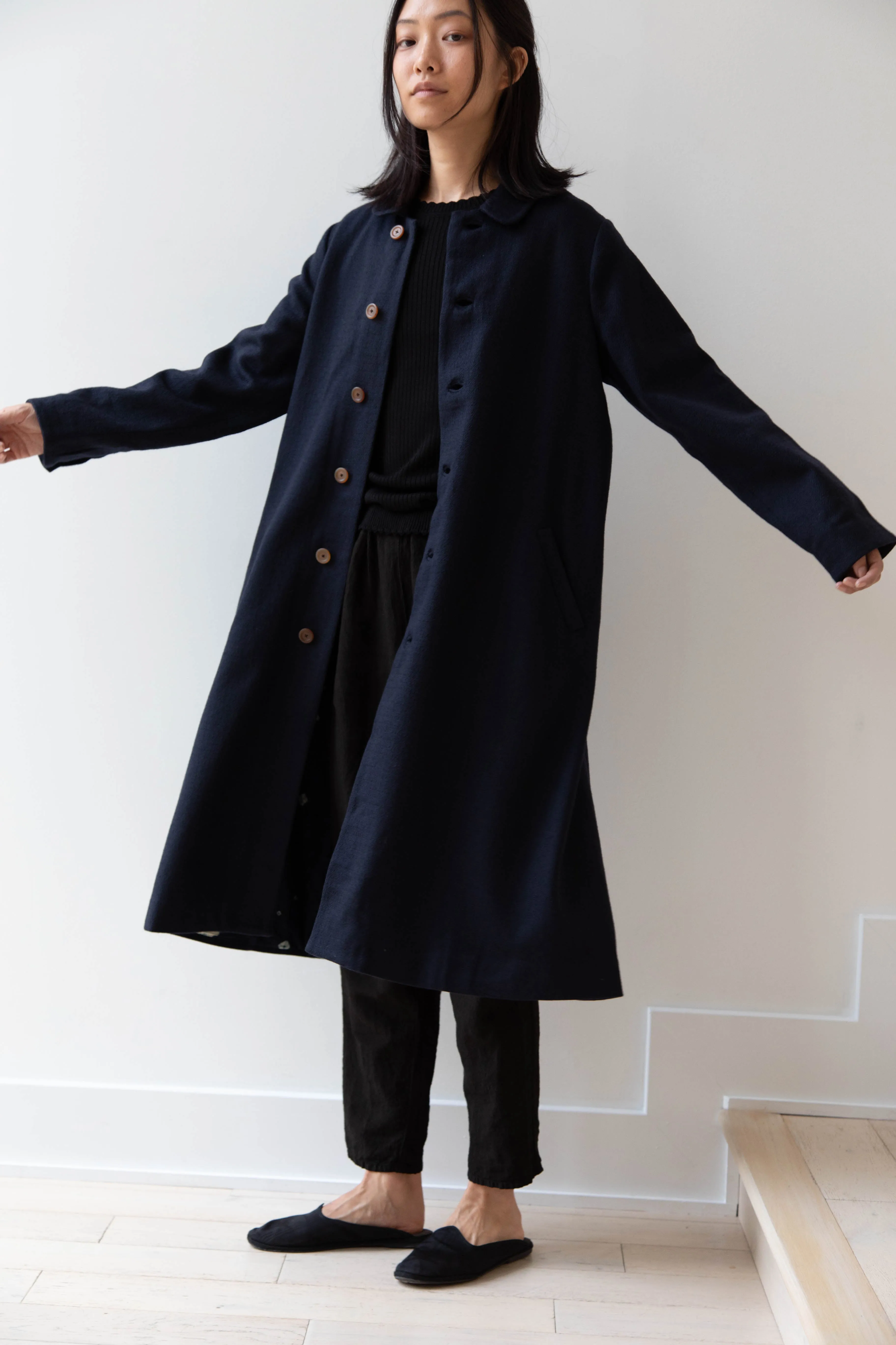 Maku | Dolni Coat in Indigo Wool