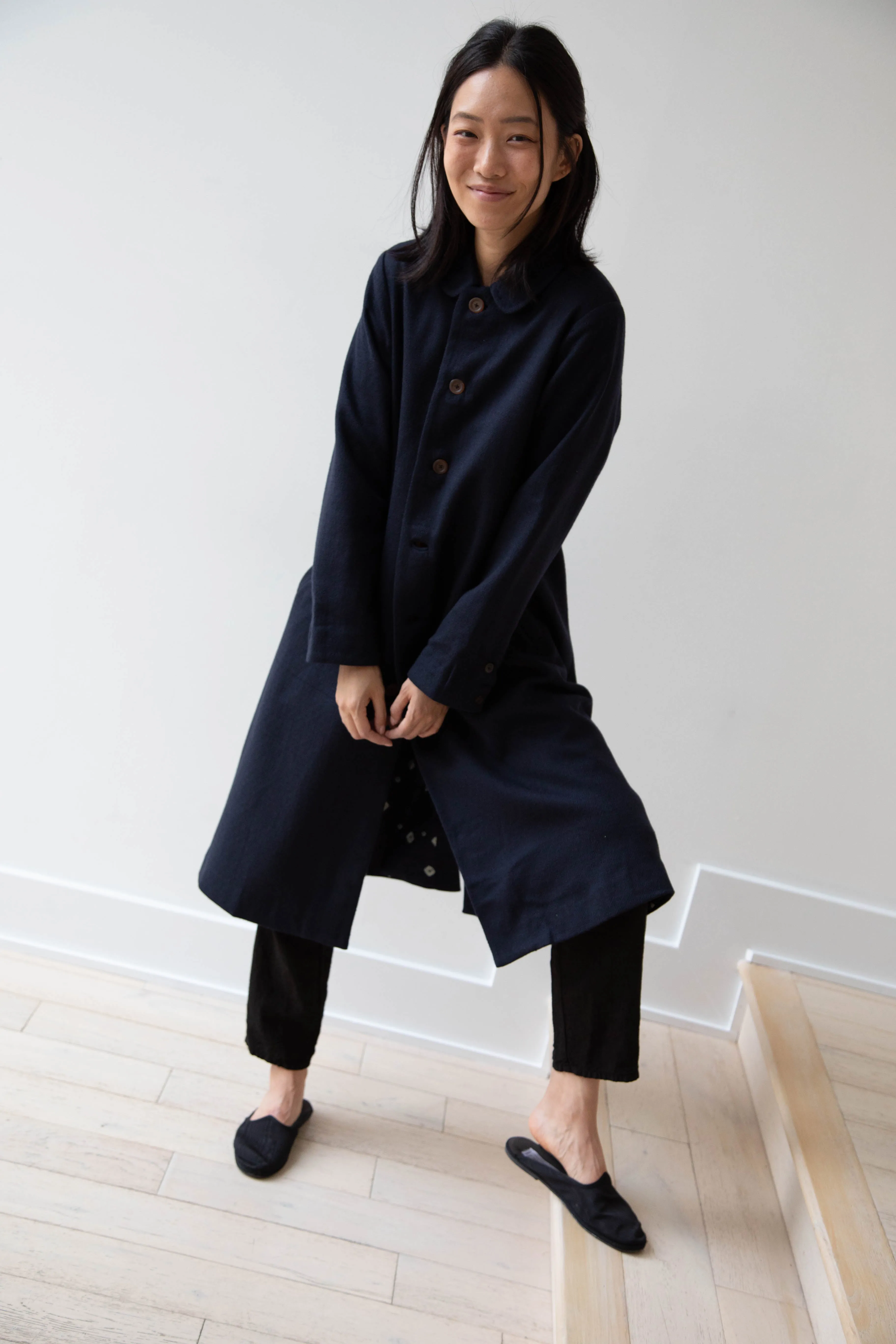 Maku | Dolni Coat in Indigo Wool