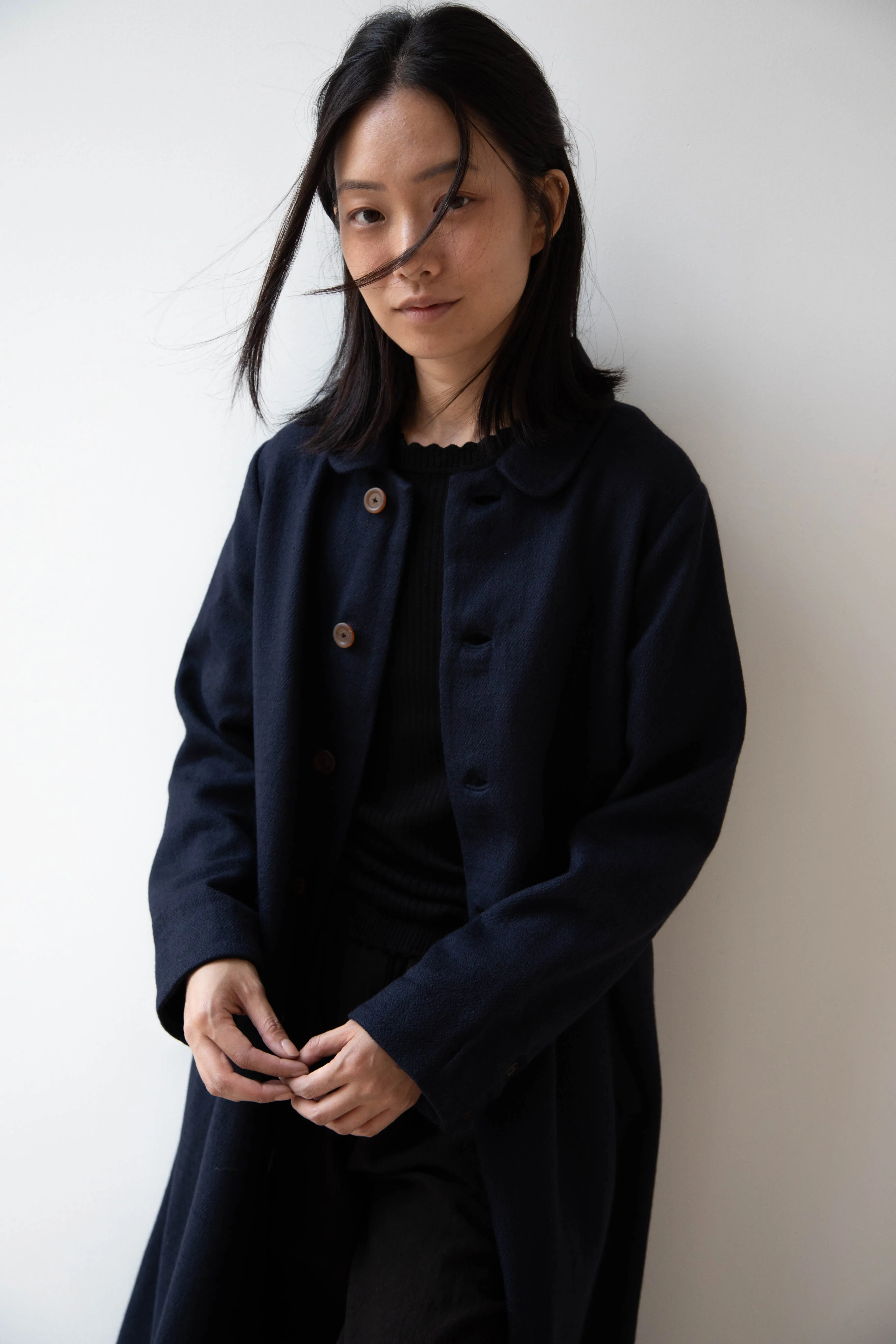 Maku | Dolni Coat in Indigo Wool